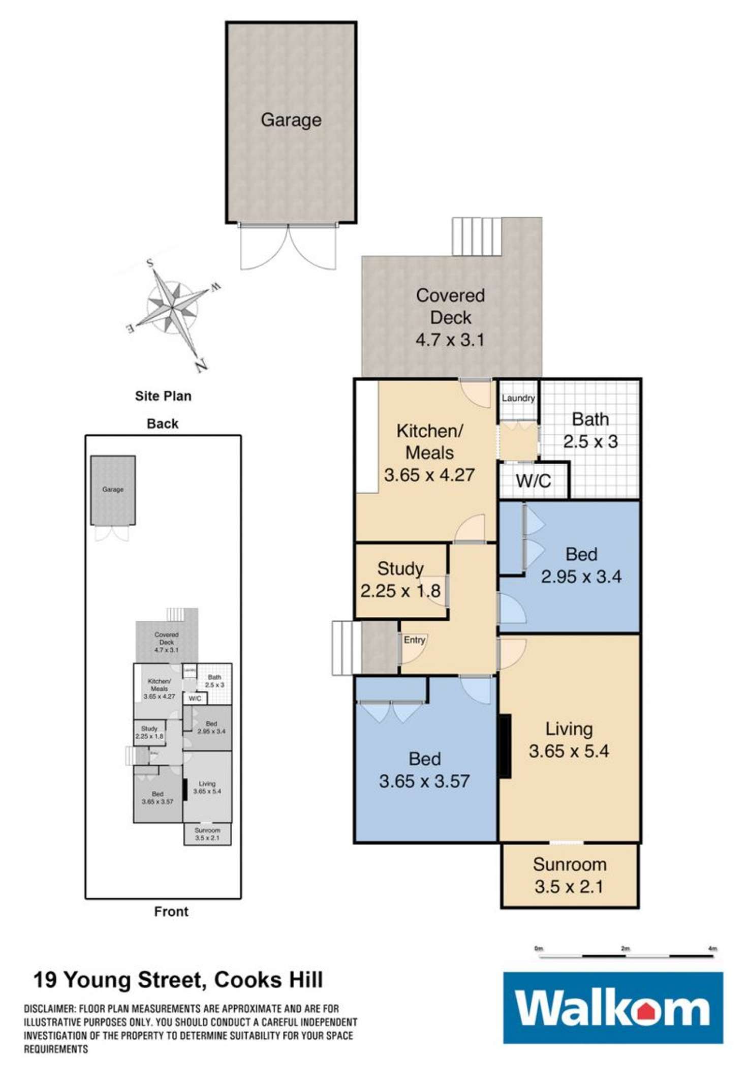 Floorplan of Homely house listing, 19 Young Street, Cooks Hill NSW 2300