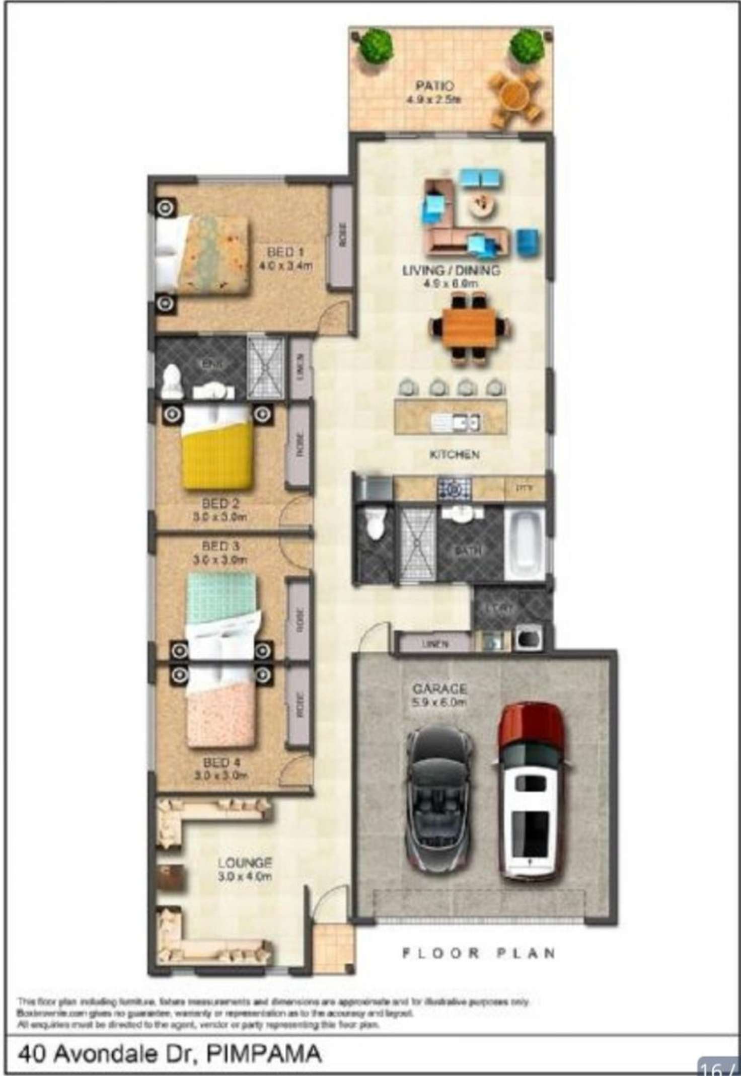 Floorplan of Homely house listing, 40 Avondale Drive, Pimpama QLD 4209