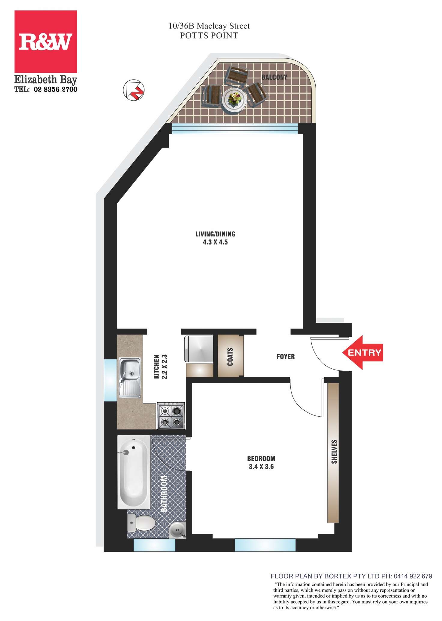 Floorplan of Homely apartment listing, 10/36B Macleay Street, Potts Point NSW 2011