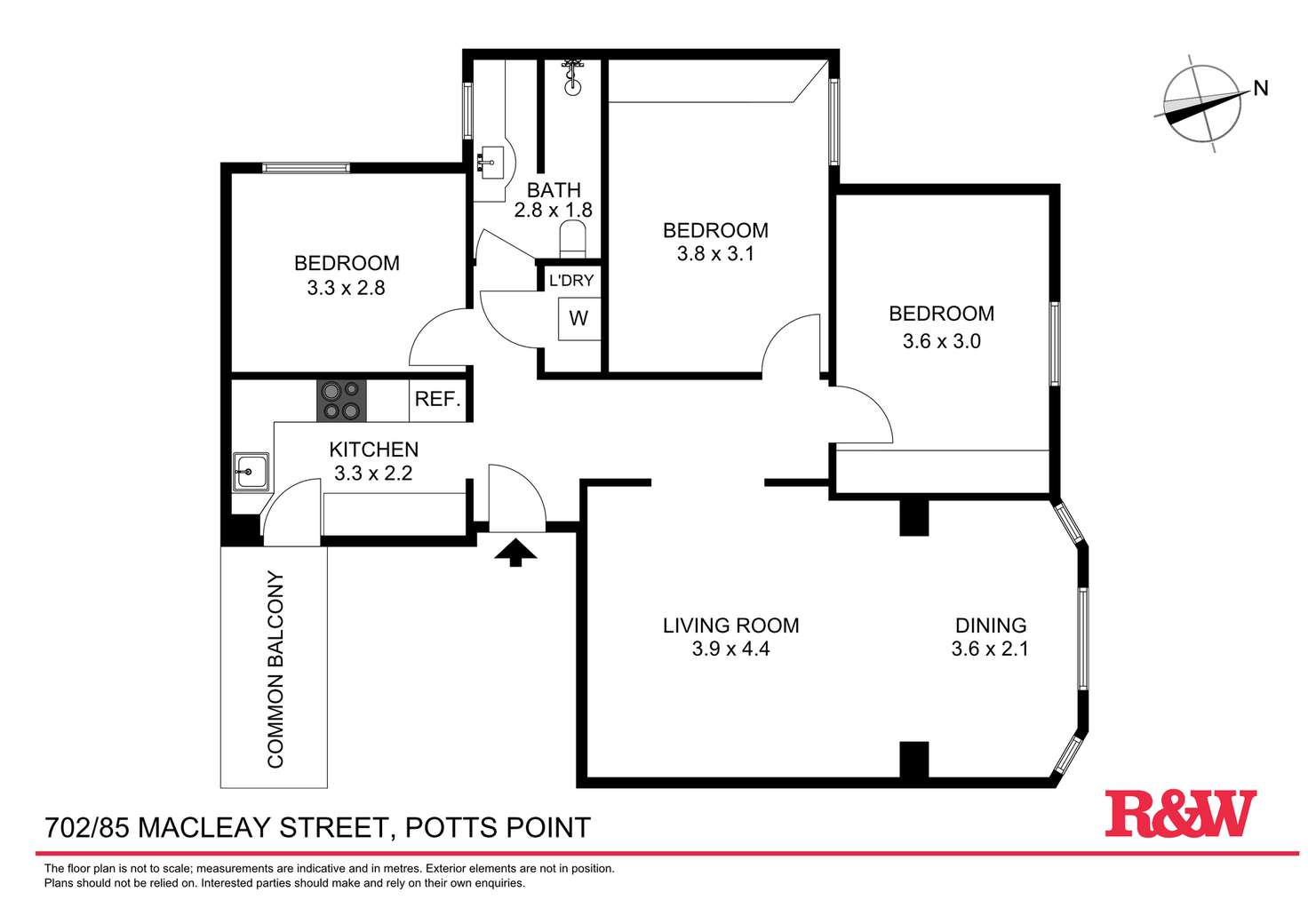 Floorplan of Homely apartment listing, 702/85 Macleay Street, Potts Point NSW 2011
