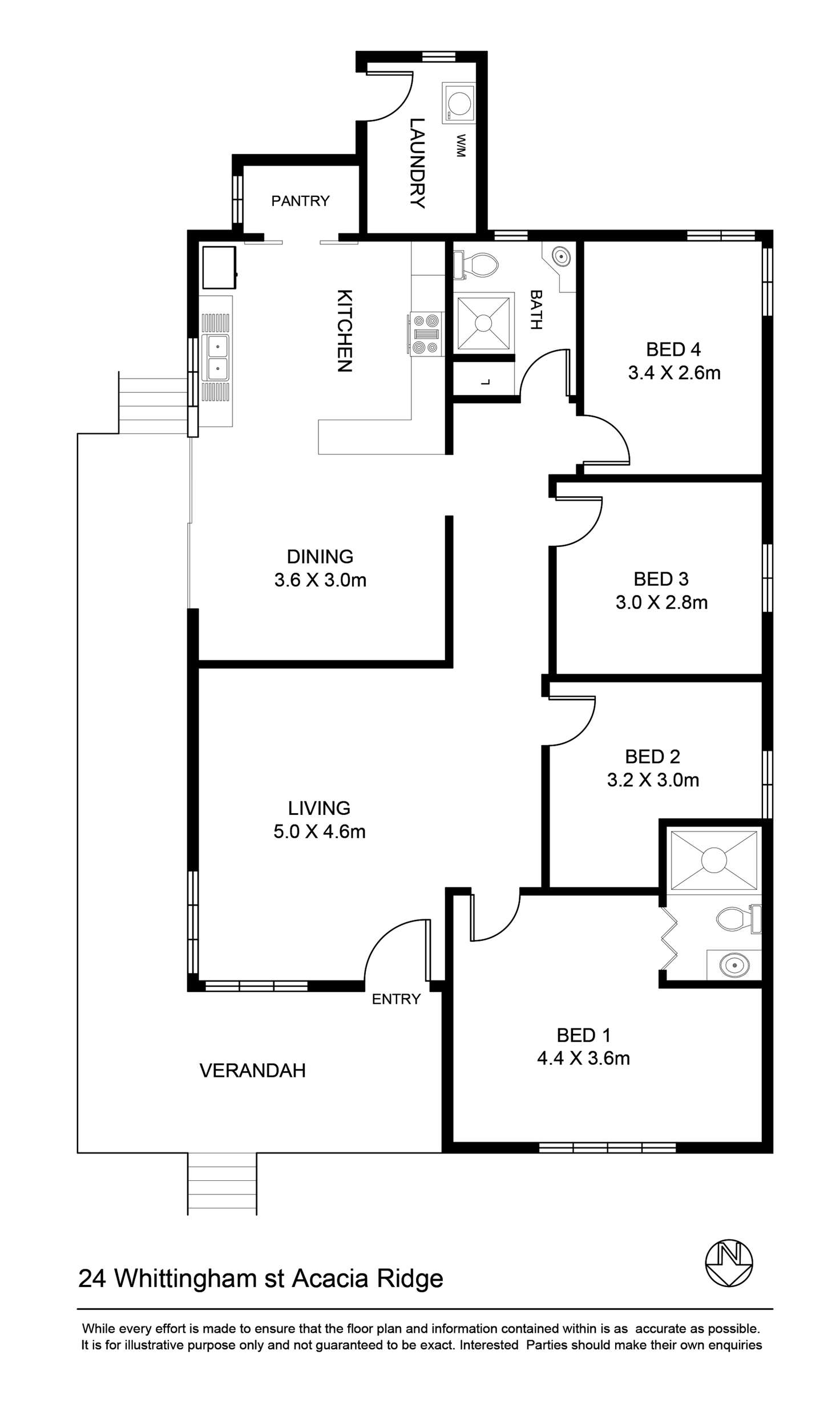 Floorplan of Homely house listing, 24 WHITTINGHAM STREET, Acacia Ridge QLD 4110