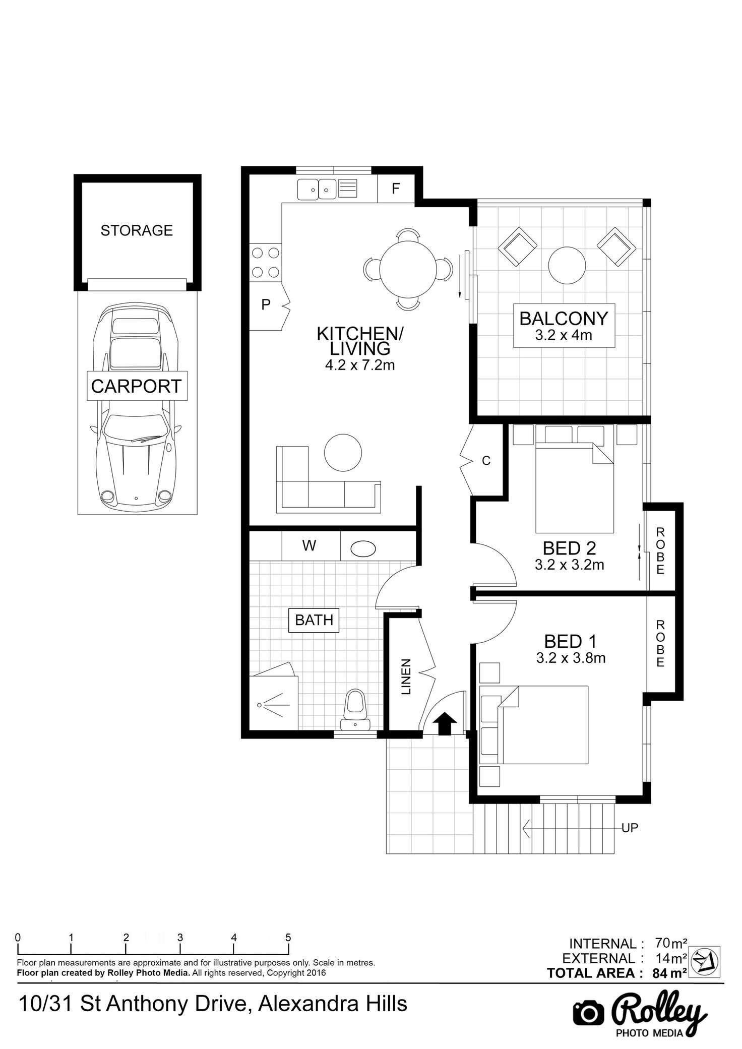Floorplan of Homely apartment listing, 10/31 St Anthony Drive, Alexandra Hills QLD 4161