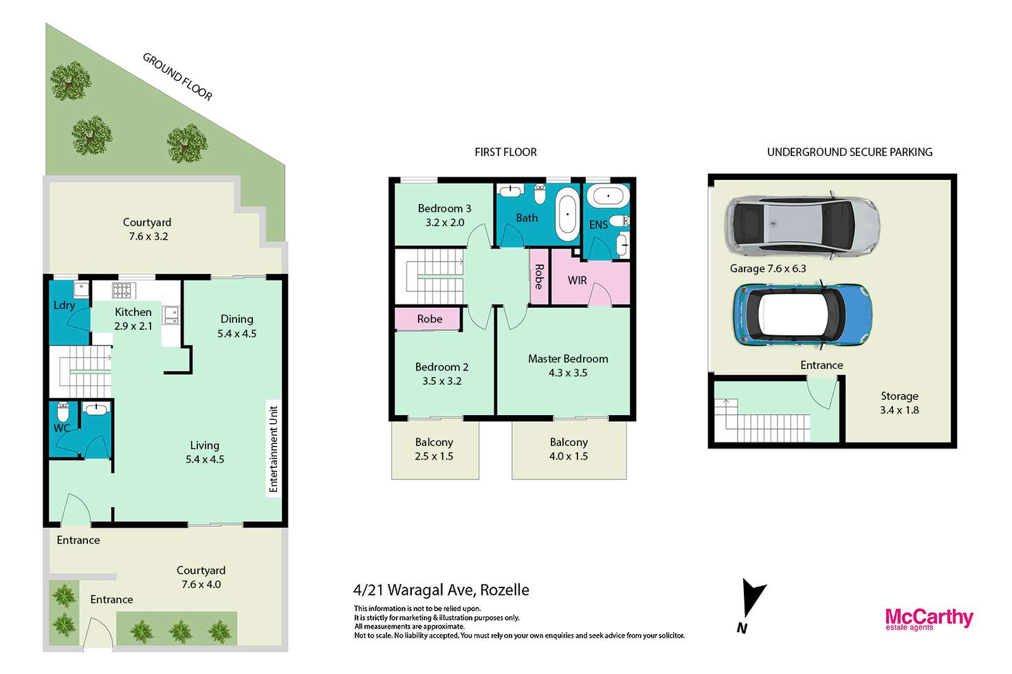 Floorplan of Homely house listing, 4/21 Waragal Avenue, Rozelle NSW 2039