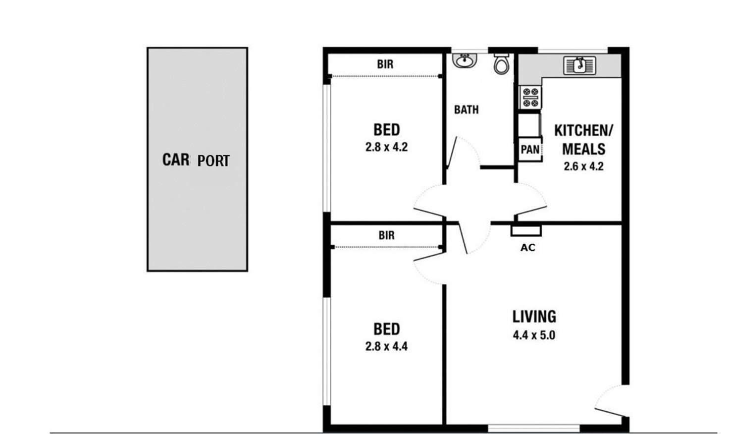 Floorplan of Homely apartment listing, 1/168 Donald Street, Brunswick VIC 3056