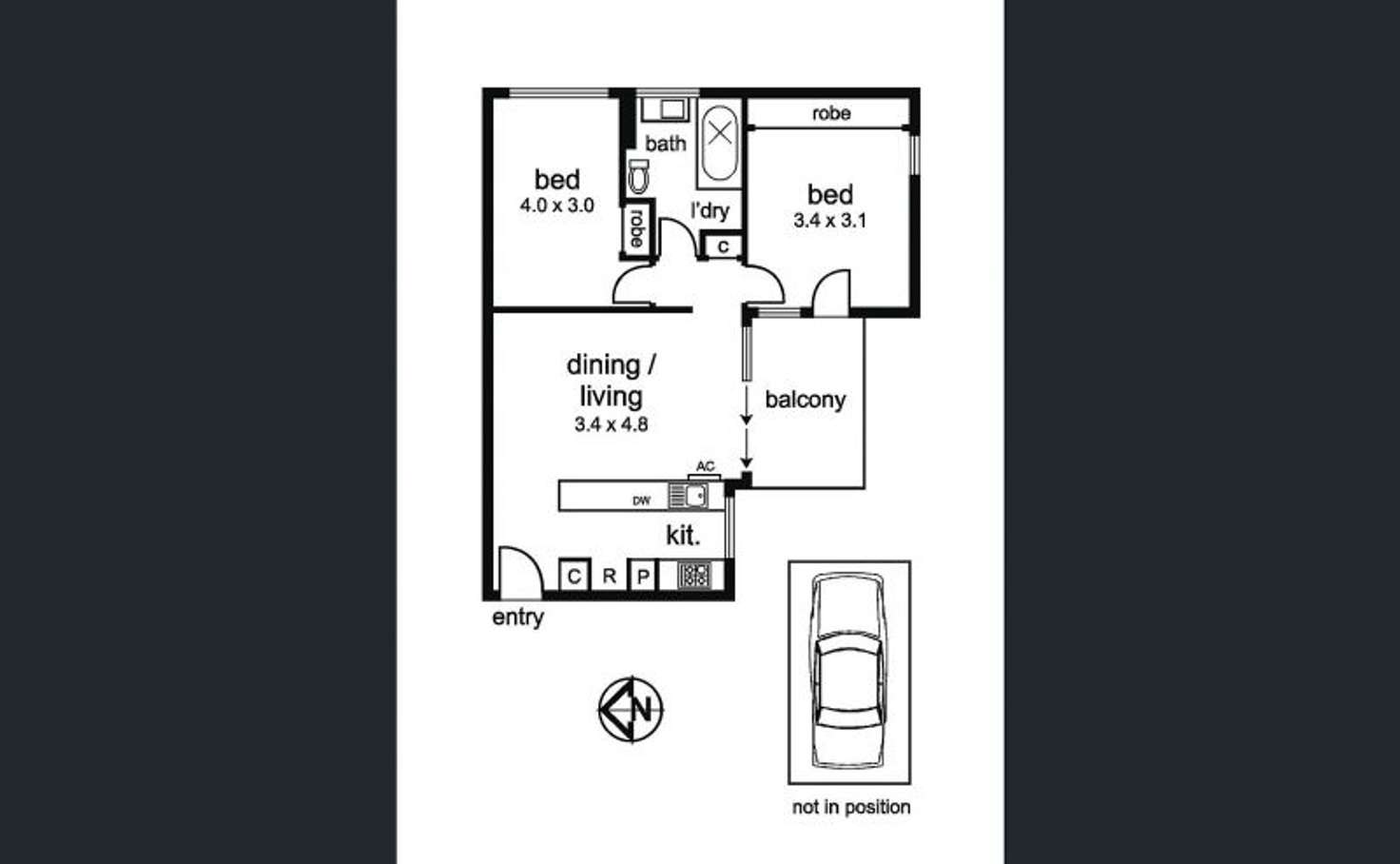 Floorplan of Homely apartment listing, 16/81 Alfred Cres, Fitzroy North VIC 3068