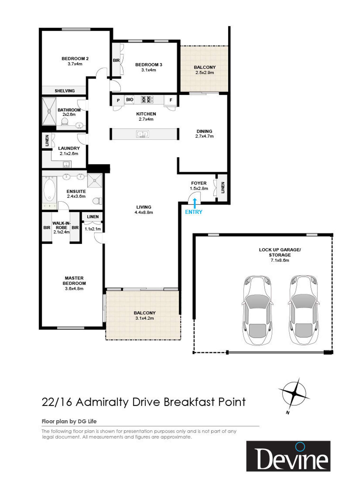 Floorplan of Homely apartment listing, 22/16 Admiralty Drive, Breakfast Point NSW 2137