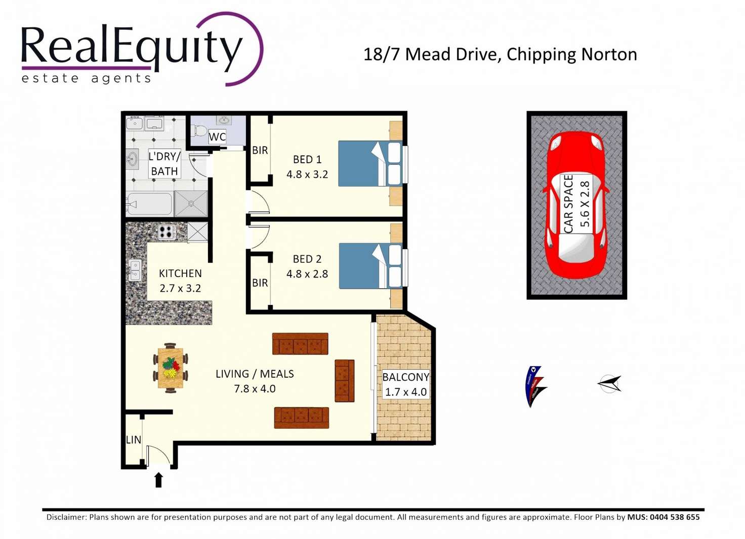 Floorplan of Homely unit listing, 18/7 Mead Drive, Chipping Norton NSW 2170