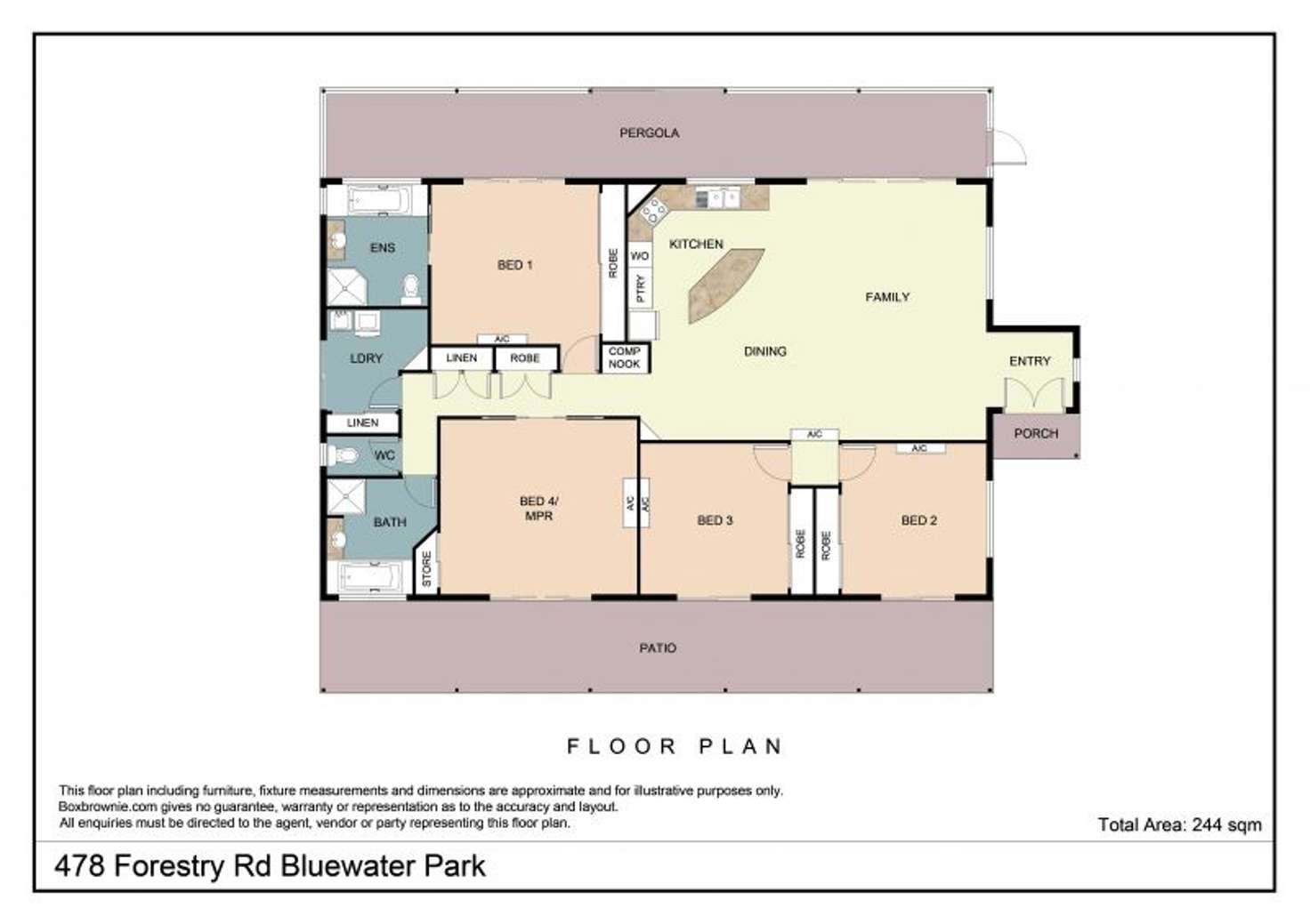 Floorplan of Homely house listing, 478 Forestry Road, Bluewater Park QLD 4818