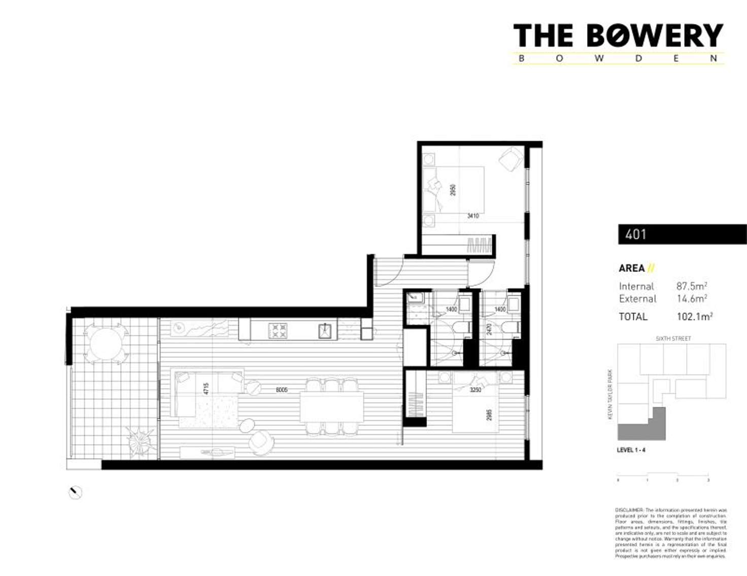 Floorplan of Homely apartment listing, 401/14 Sixth Street, Bowden SA 5007