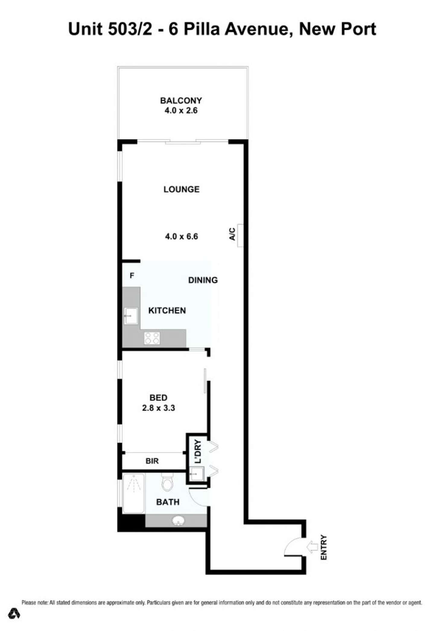 Floorplan of Homely apartment listing, Unit 503/2 - 6 Pilla Avenue, New Port SA 5015