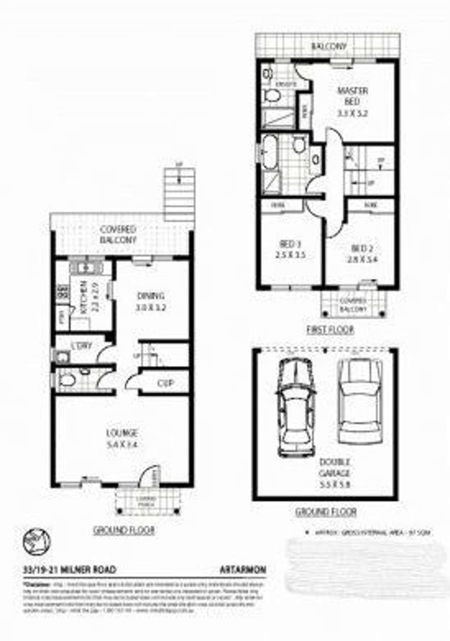 Floorplan of Homely townhouse listing, 33/19-21 Milner Road, Artarmon NSW 2064