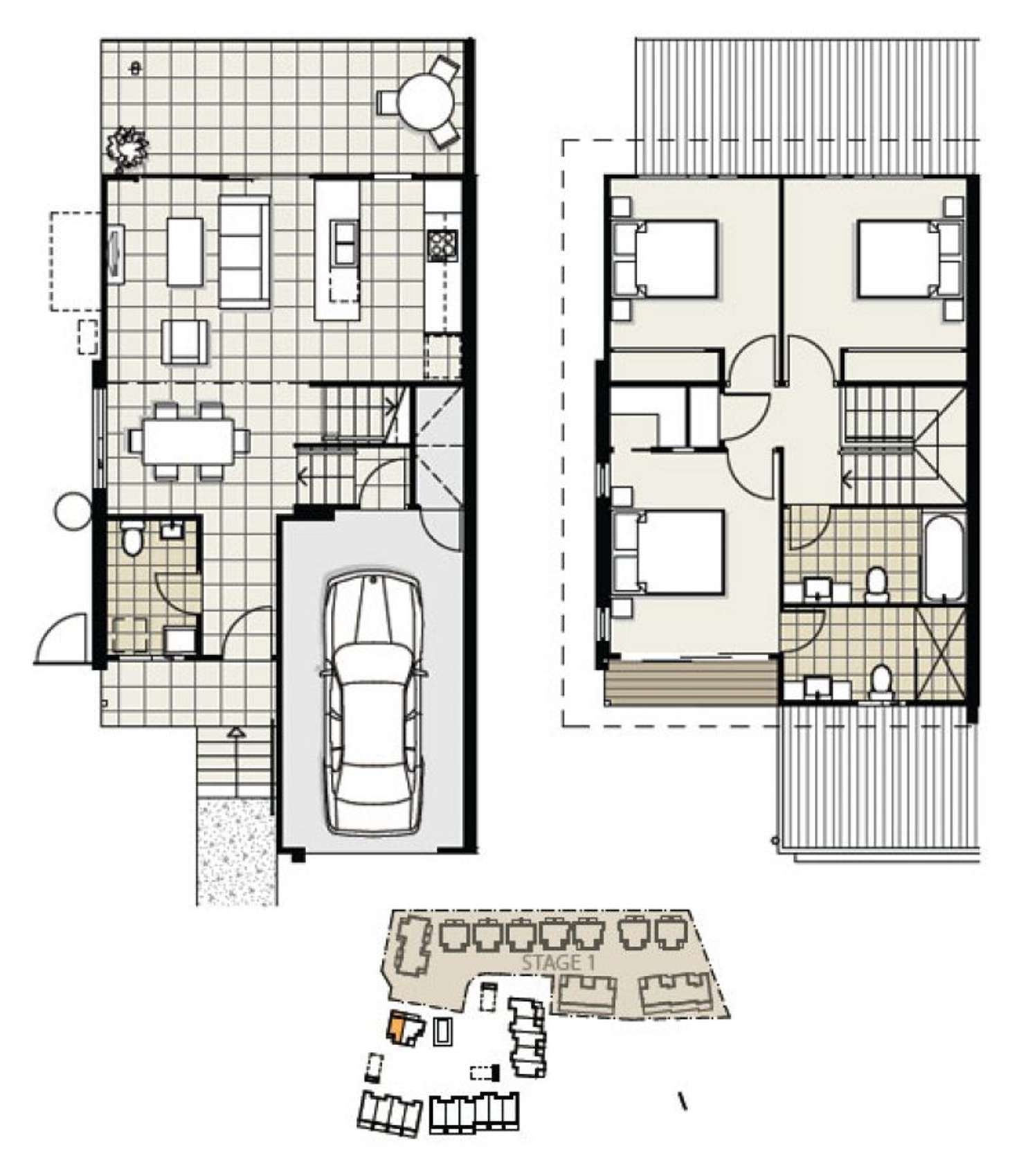 Floorplan of Homely townhouse listing, 45/9 Houghton st, Petrie QLD 4502