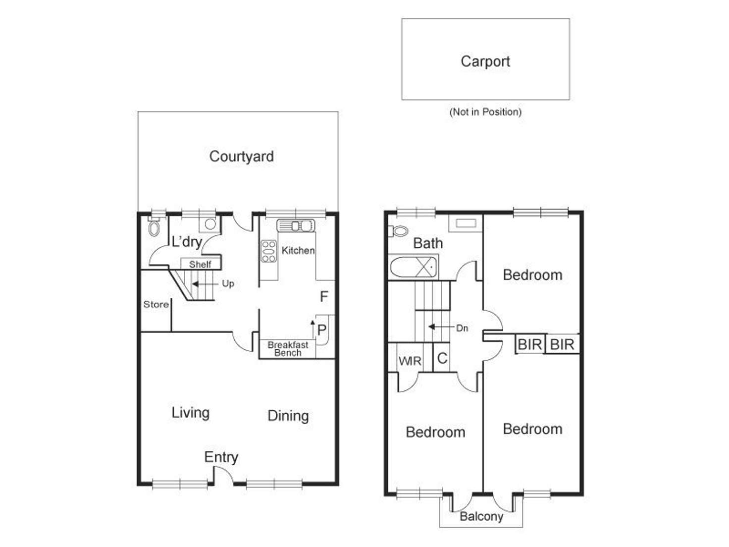 Floorplan of Homely townhouse listing, 8/23 Lower Plenty Road, Rosanna VIC 3084