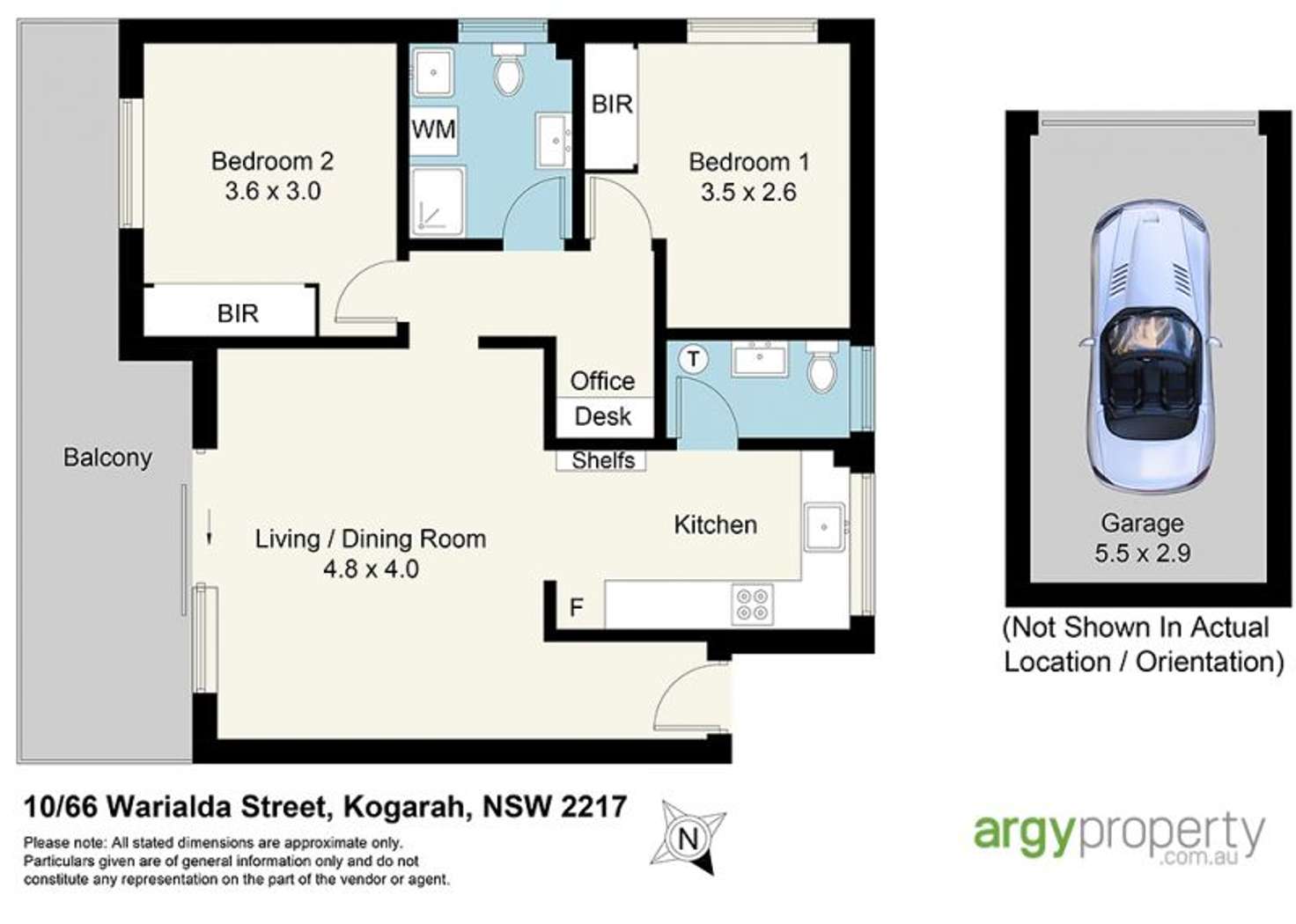 Floorplan of Homely apartment listing, 10/66 Warialda Street, Kogarah NSW 2217