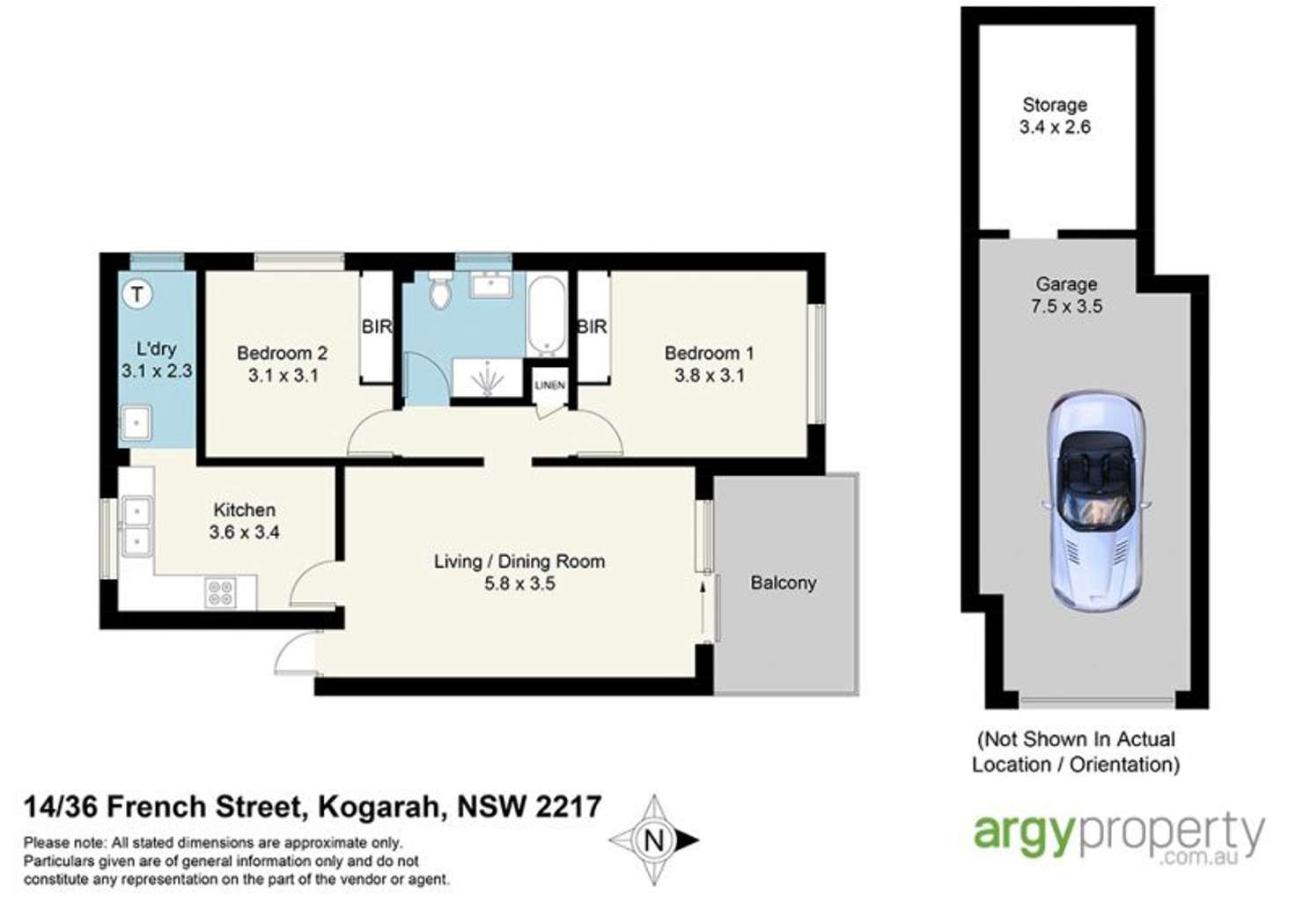 Floorplan of Homely apartment listing, 14/36 French Street, Kogarah NSW 2217