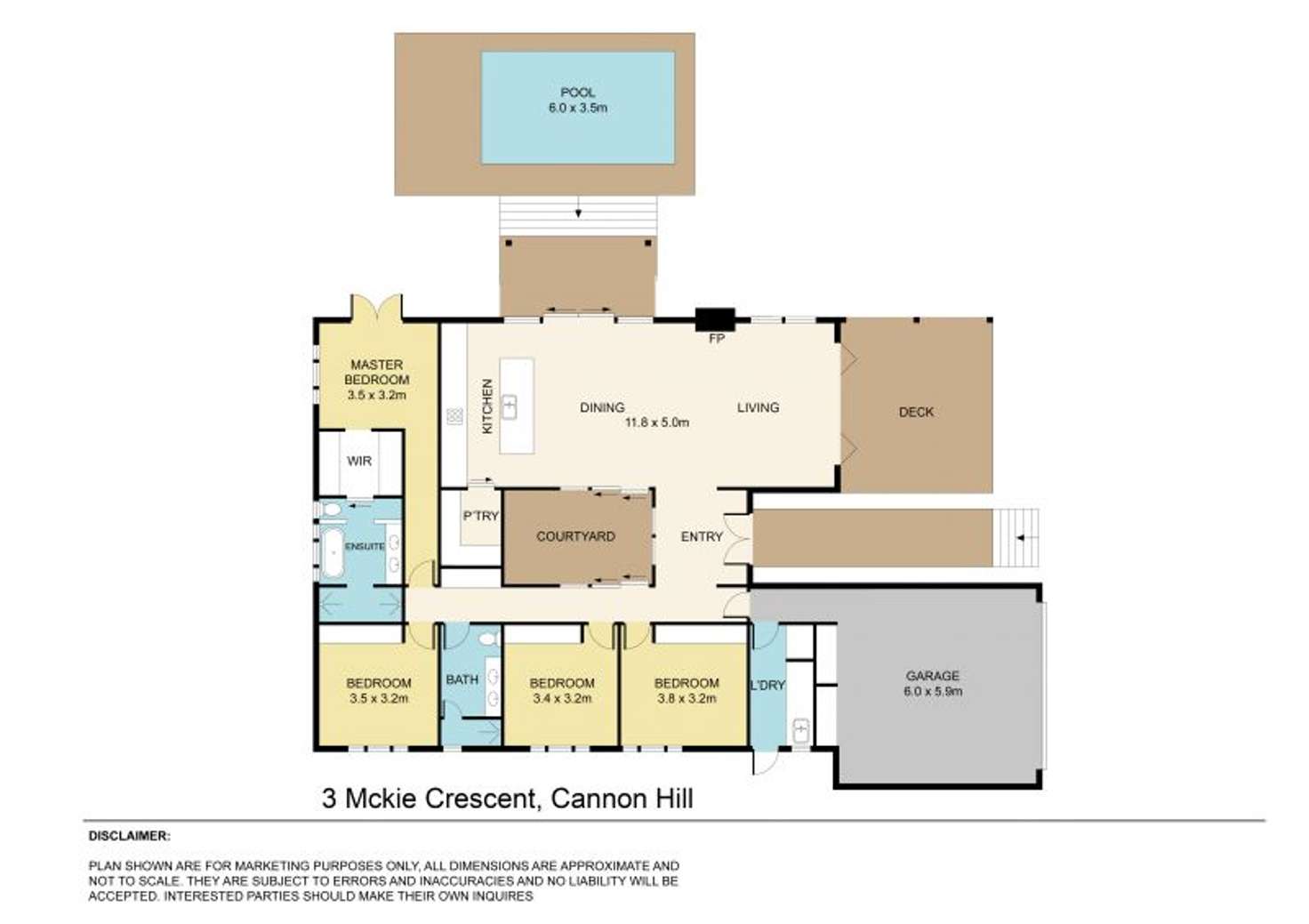 Floorplan of Homely house listing, 3 Mckie Crescent, Cannon Hill QLD 4170