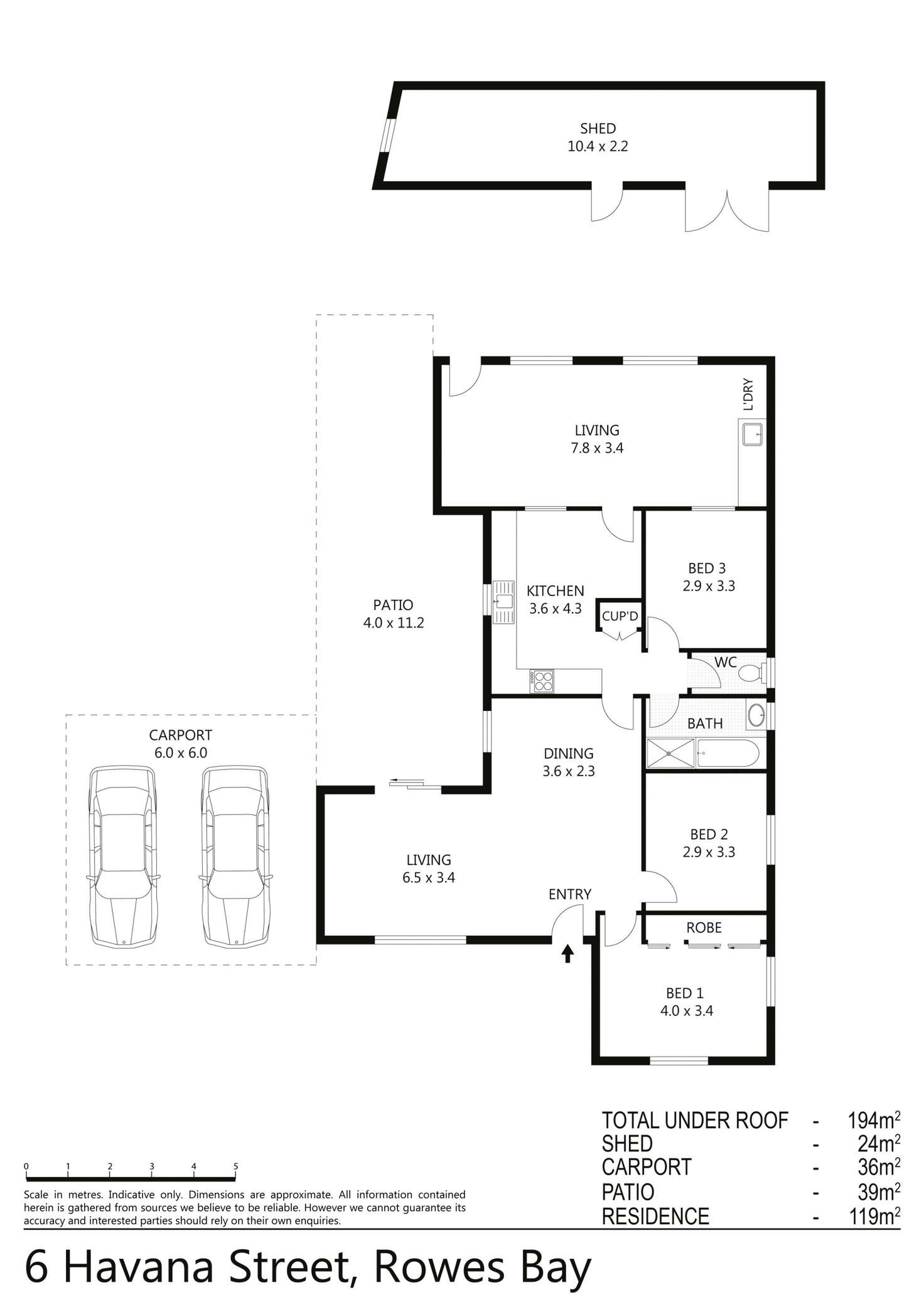 Floorplan of Homely house listing, 6 Havana Street, Rowes Bay QLD 4810