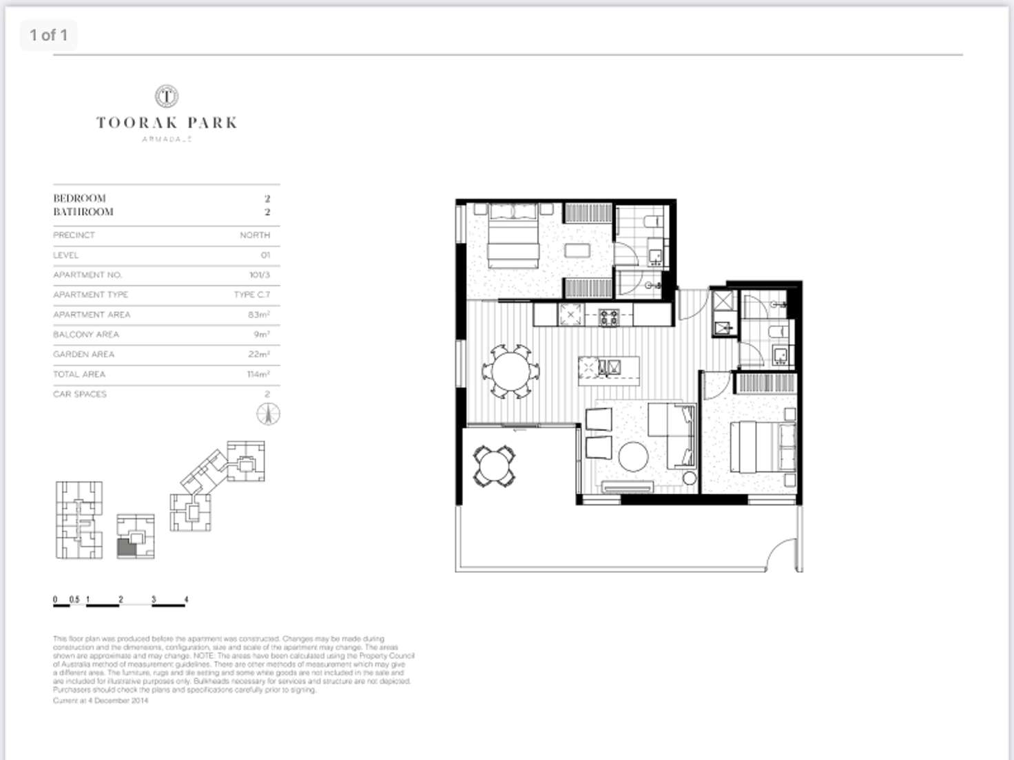 Floorplan of Homely apartment listing, 1/3 Evergreen Mews, Armadale VIC 3143