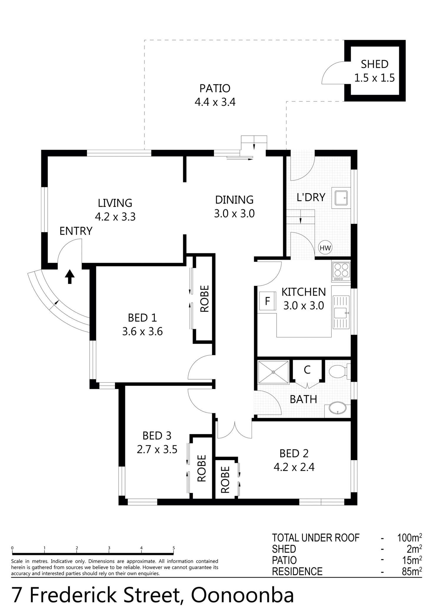 Floorplan of Homely house listing, 1/7 Frederick Street, Oonoonba QLD 4811