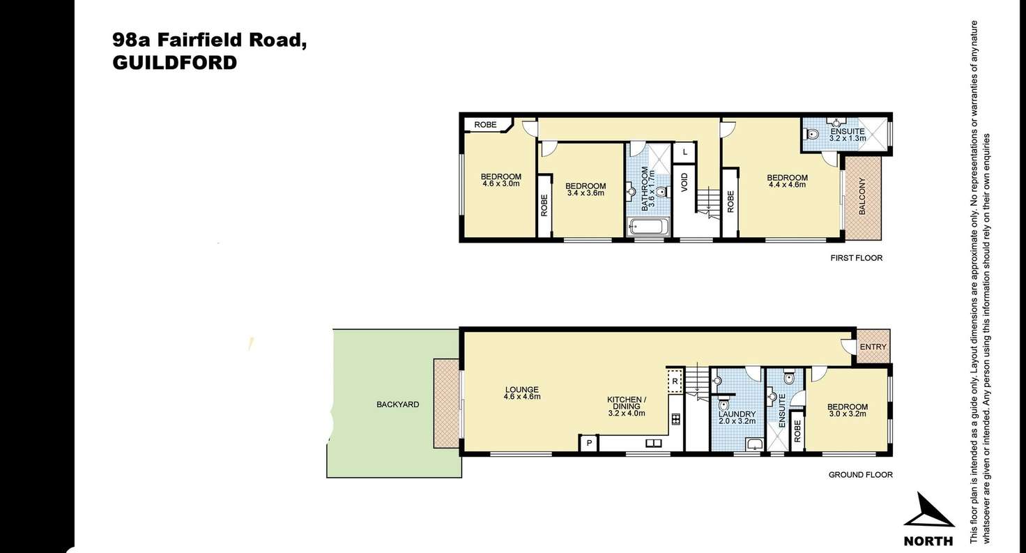 Floorplan of Homely semiDetached listing, 98A Fairfield Road, Guildford West NSW 2161