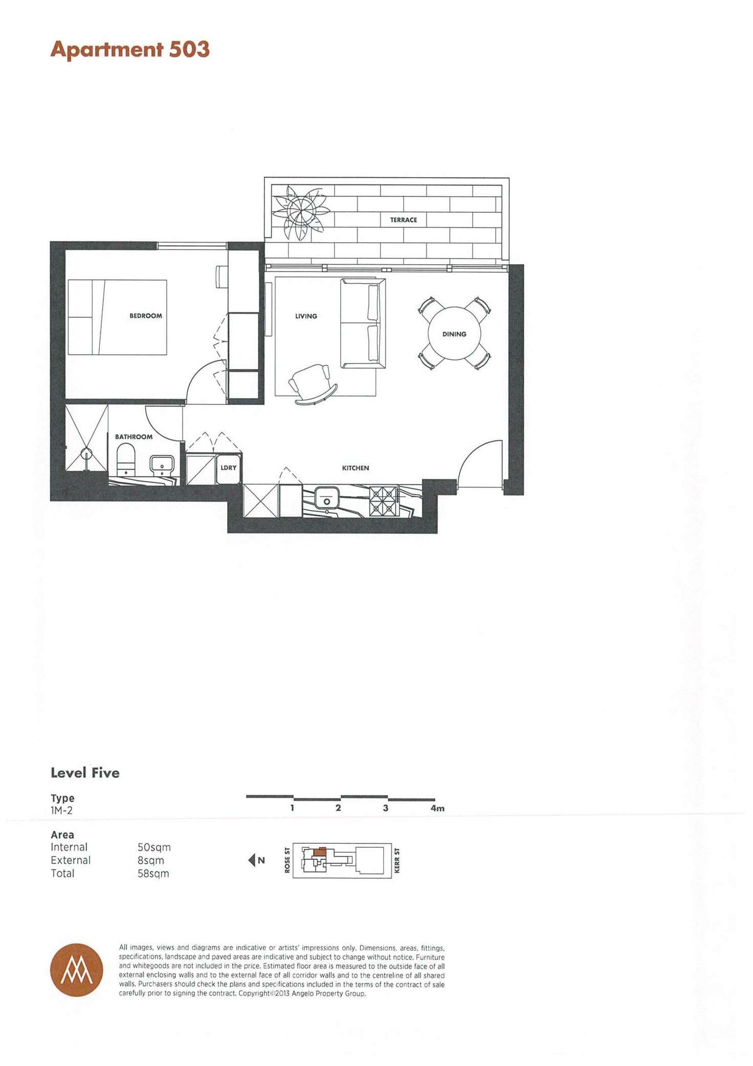 Floorplan of Homely apartment listing, 503/48 Rose Street, Fitzroy VIC 3065