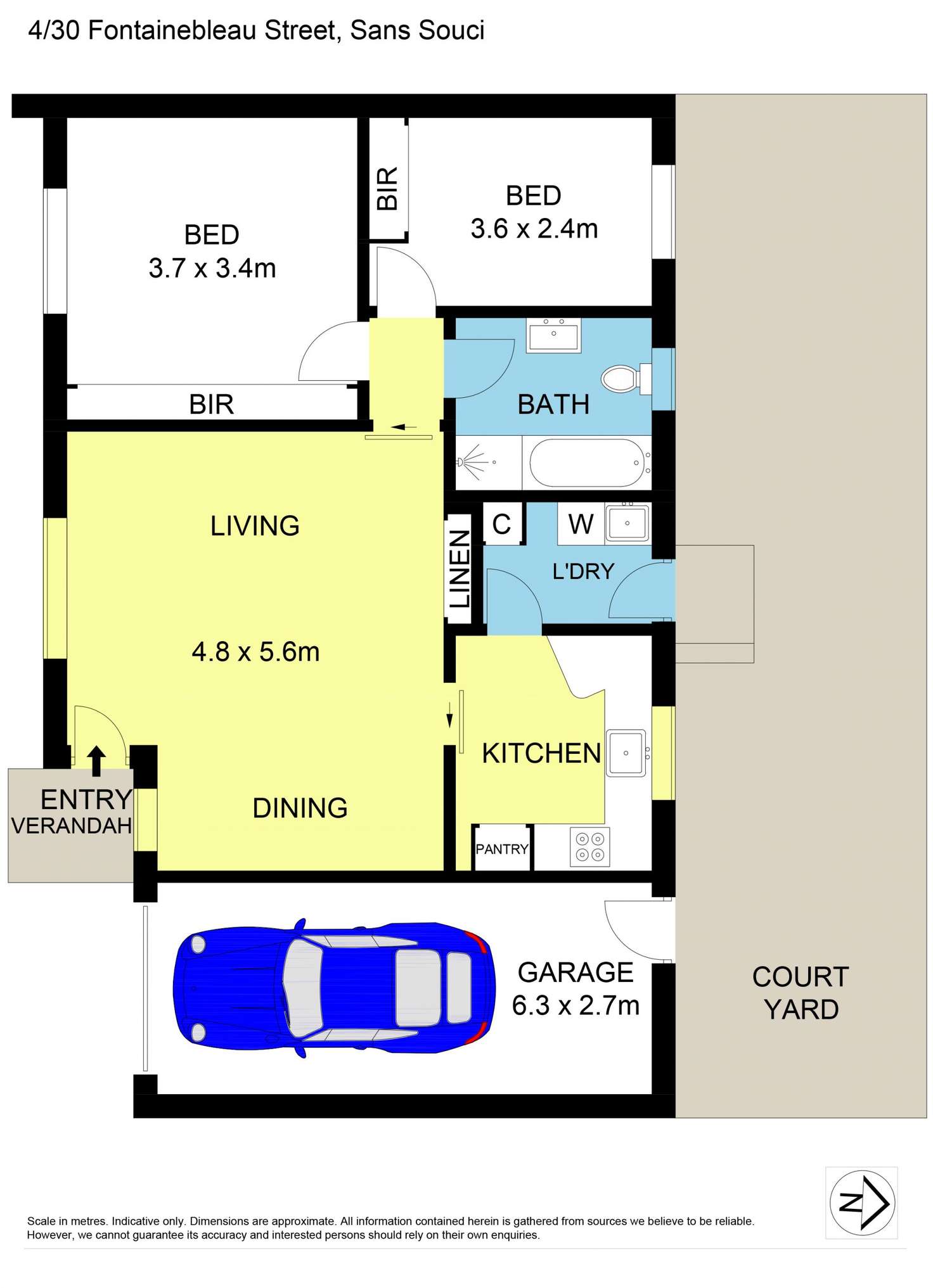 Floorplan of Homely villa listing, 4/30 Fontainebleau Street, Sans Souci NSW 2219