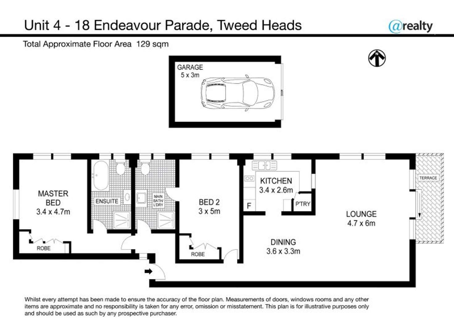 Floorplan of Homely unit listing, 4/18 Endeavour Parade, Tweed Heads NSW 2485