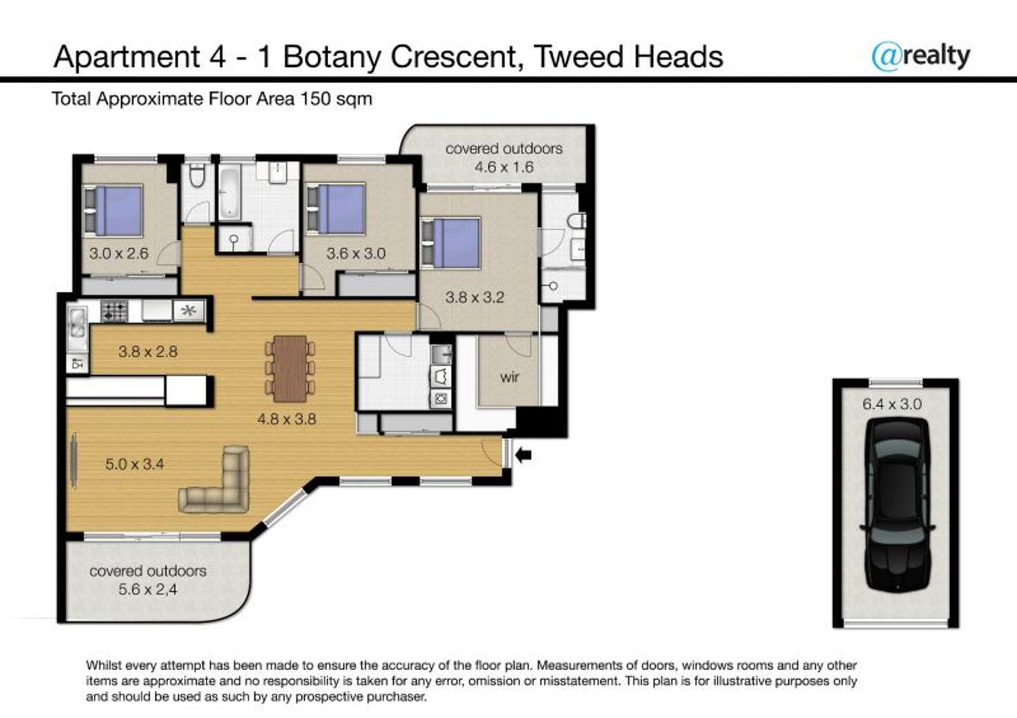 Floorplan of Homely unit listing, 4/1 Botany Crescent, Tweed Heads NSW 2485