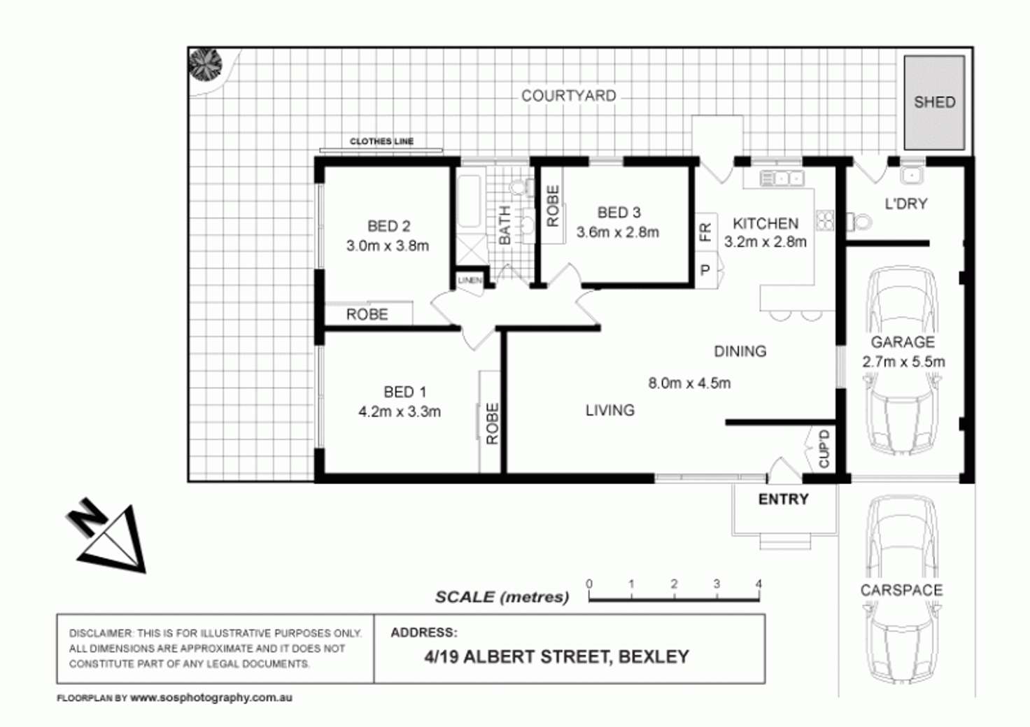 Floorplan of Homely villa listing, 4/19 Albert Street, Bexley NSW 2207