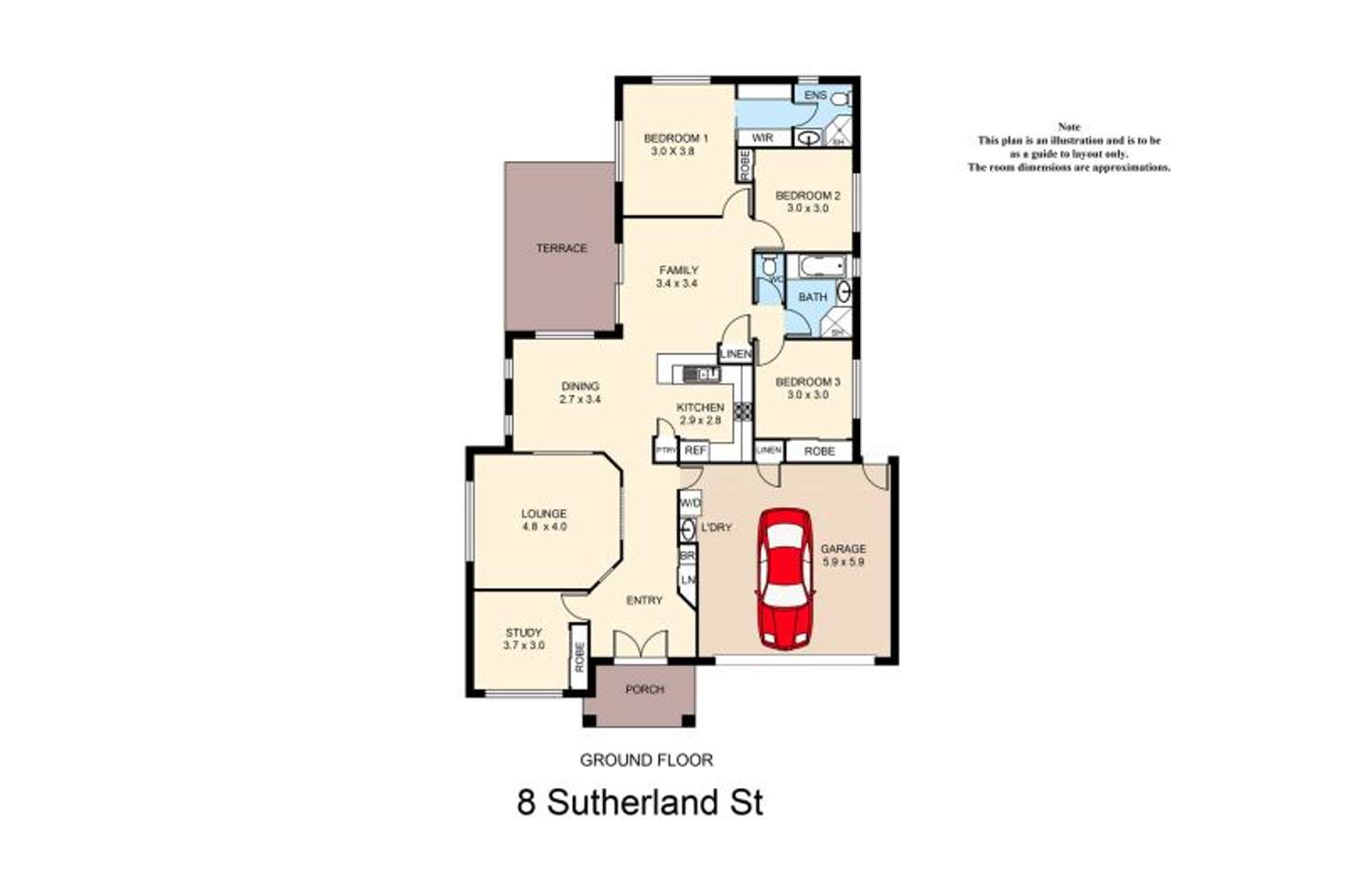 Floorplan of Homely house listing, 8 Sutherland Crescent, Goodna QLD 4300