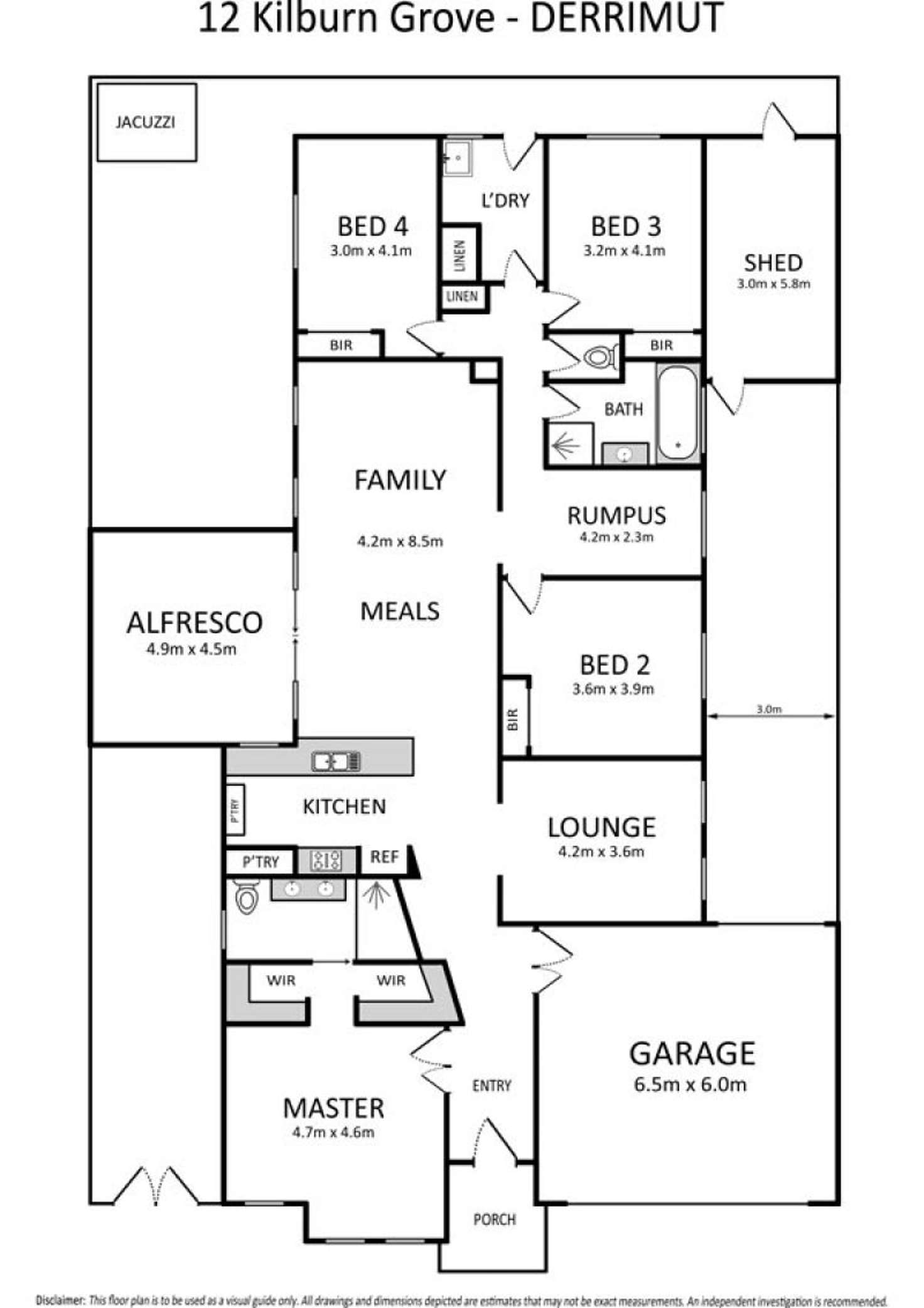 Floorplan of Homely house listing, 12 Kilburn Grove, Derrimut VIC 3026