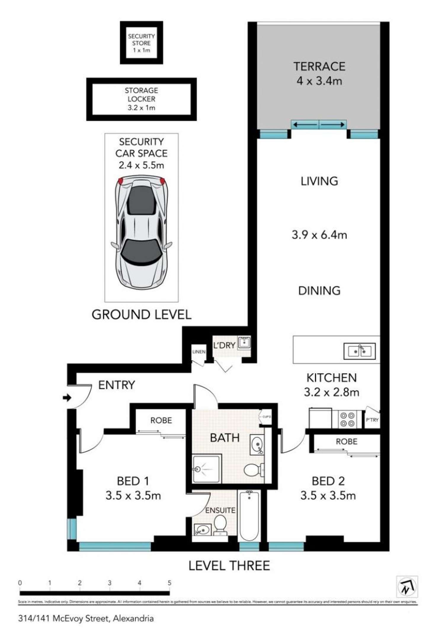Floorplan of Homely apartment listing, 314/141 McEvoy Street, Alexandria NSW 2015