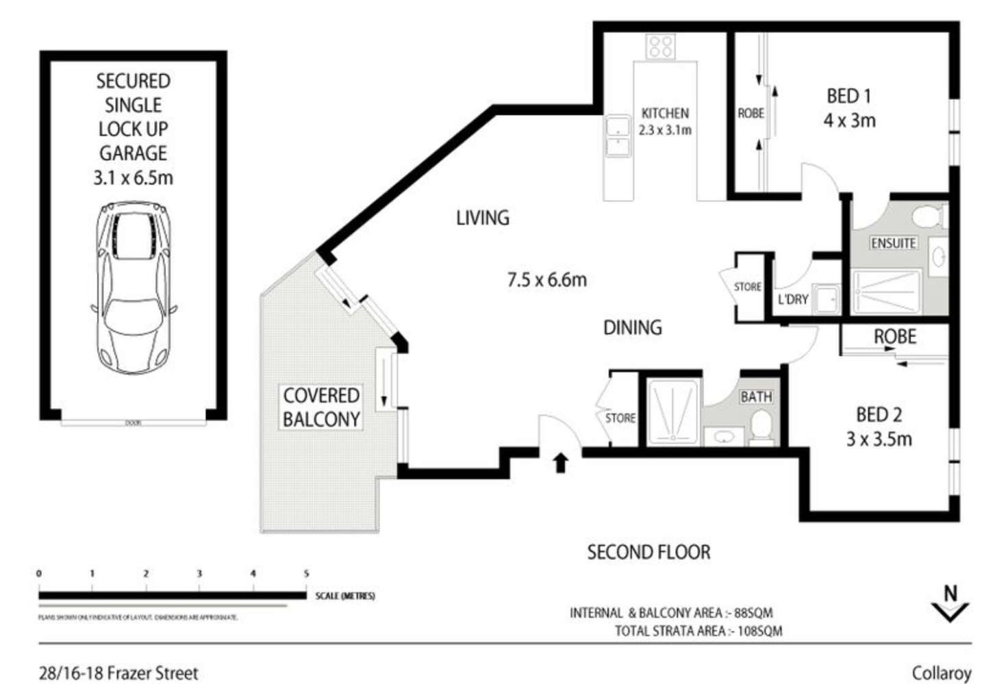 Floorplan of Homely unit listing, 28/16-18 Frazer Street, Collaroy NSW 2097