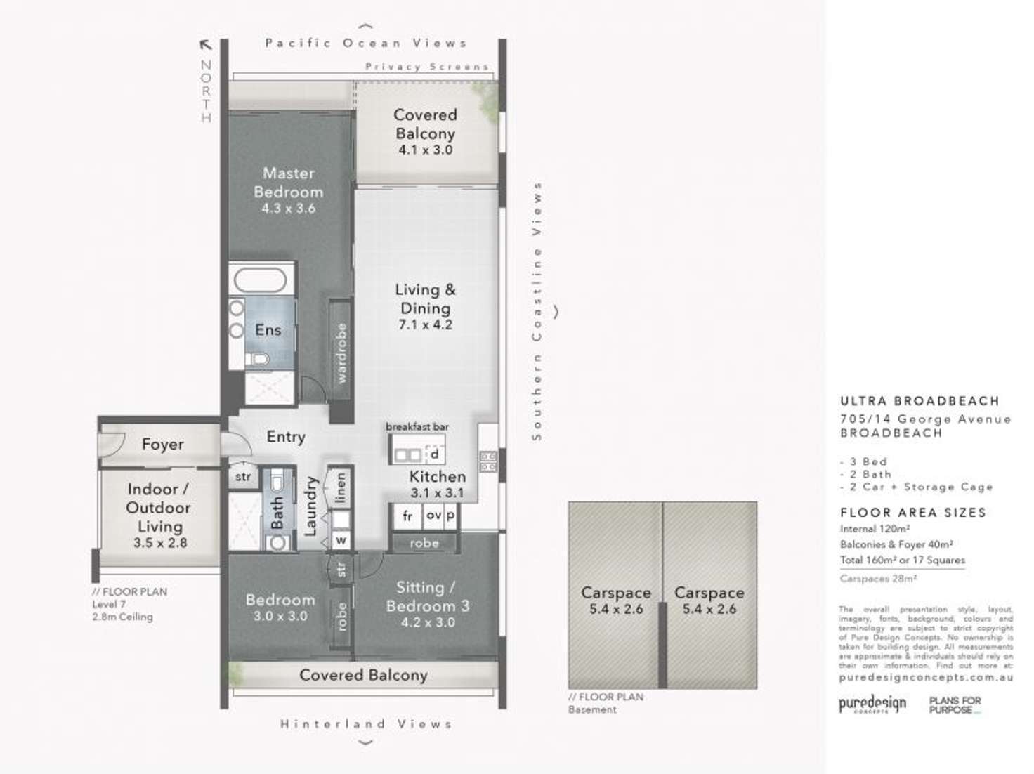 Floorplan of Homely apartment listing, 705/14 George Street, Broadbeach QLD 4218