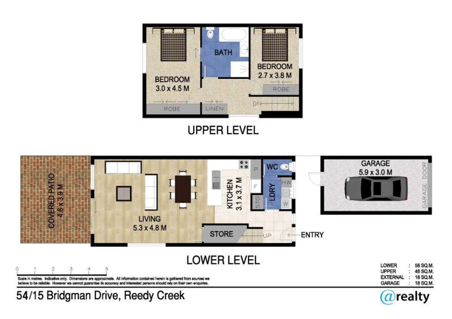 Floorplan of Homely townhouse listing, 54/15 Bridgman Drive, Reedy Creek QLD 4227
