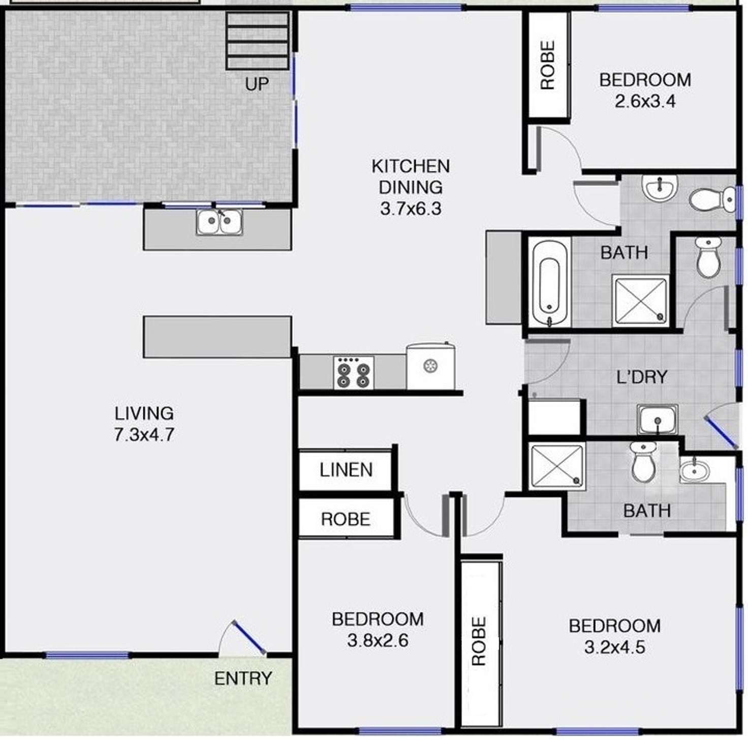 Floorplan of Homely house listing, 6 Palm Tree Crescent, Bangalow NSW 2479