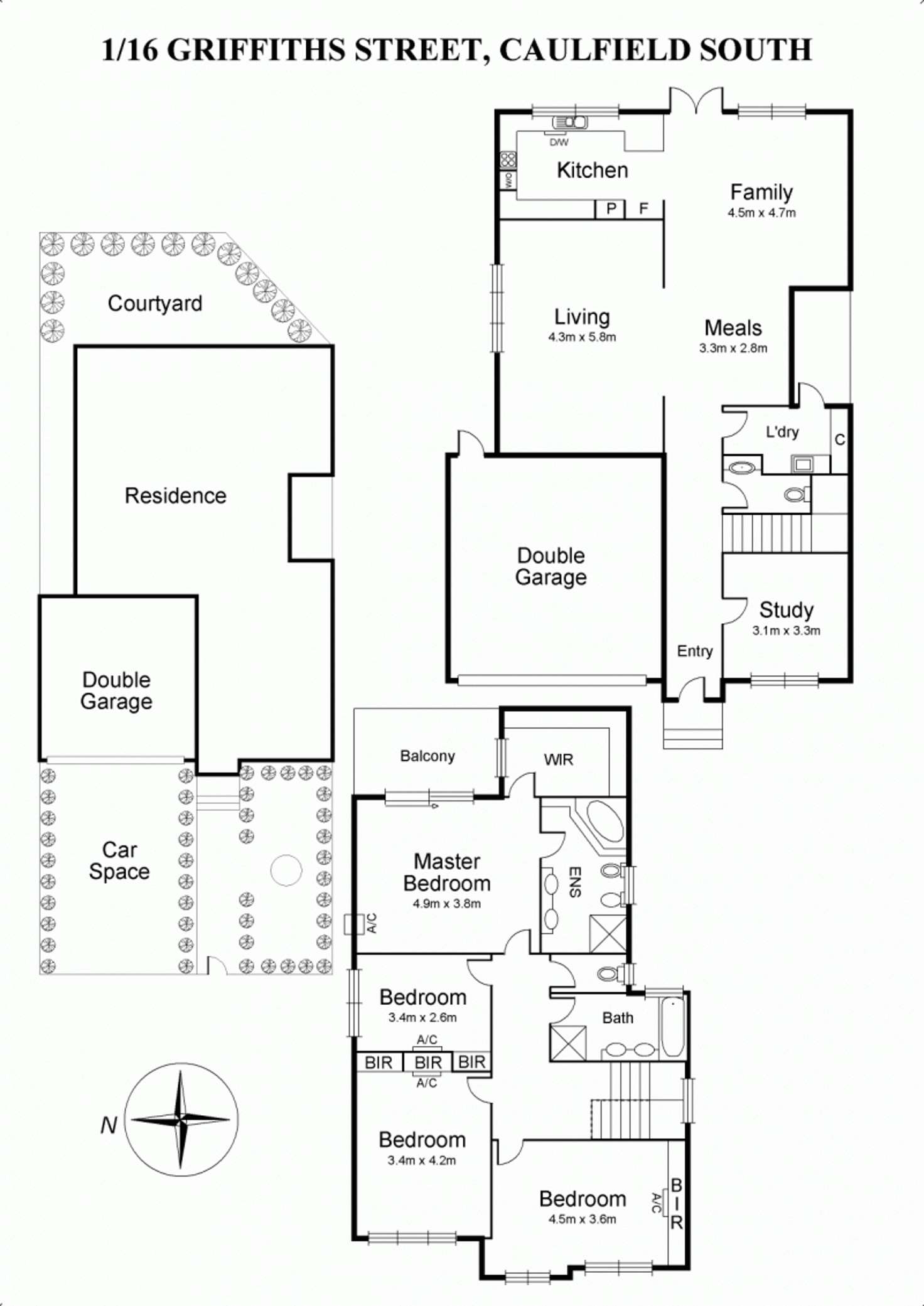 Floorplan of Homely house listing, 1/16 Griffiths Street, Caulfield South VIC 3162