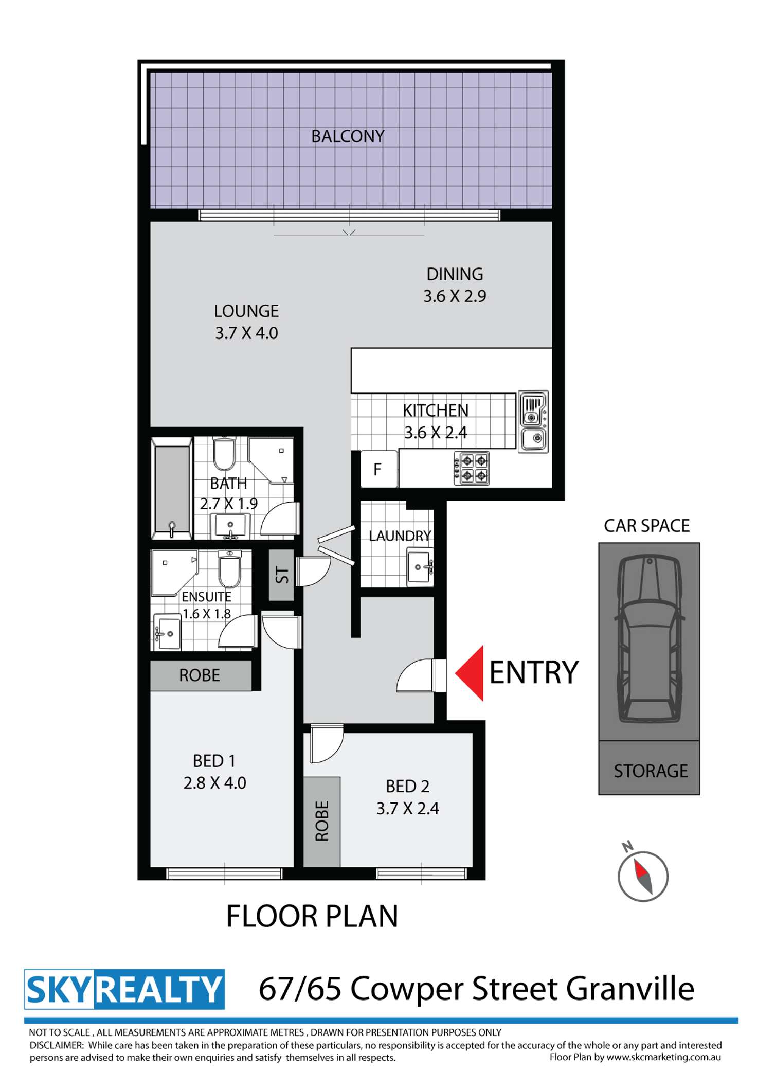 Floorplan of Homely unit listing, 67/65-71 Cowper Street, Granville NSW 2142