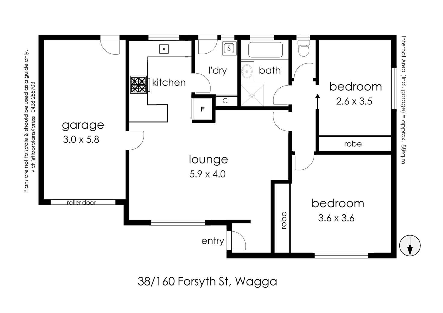 Floorplan of Homely unit listing, 38/160 Forsyth Street, Wagga Wagga NSW 2650