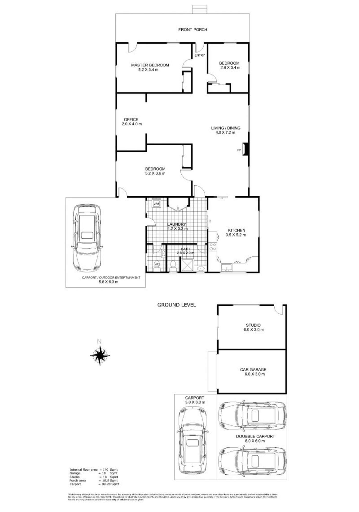 Floorplan of Homely house listing, 224 Perth Street, South Toowoomba QLD 4350