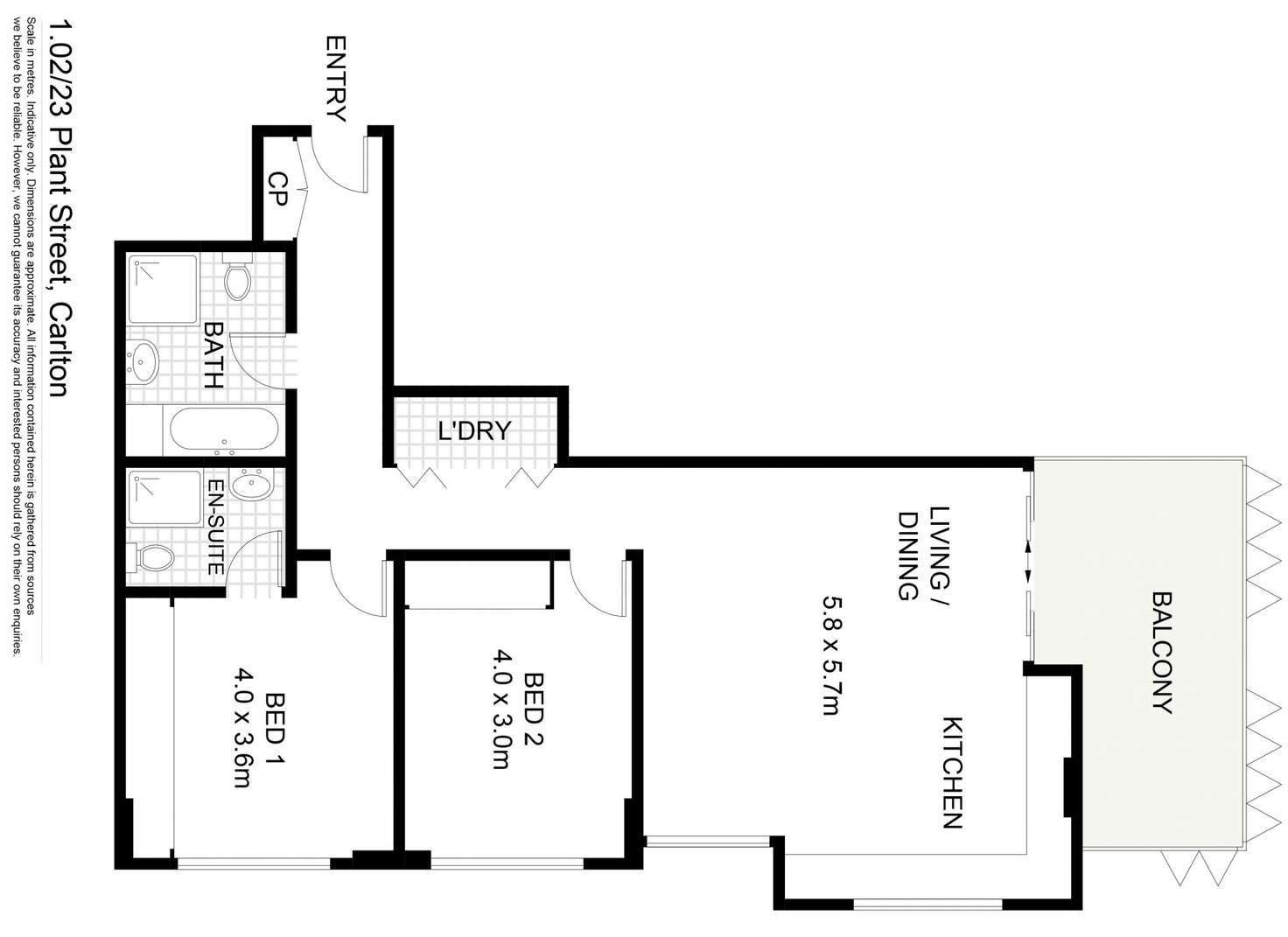 Floorplan of Homely apartment listing, 1.04/23 Plant Street, Carlton NSW 2218