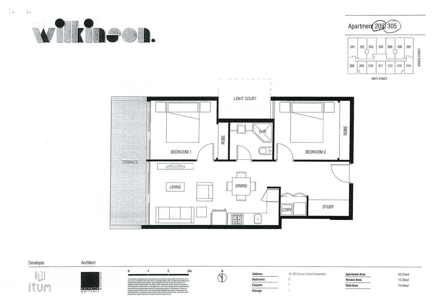 Floorplan of Homely apartment listing, 205/33-35 Breese Street, Brunswick VIC 3056