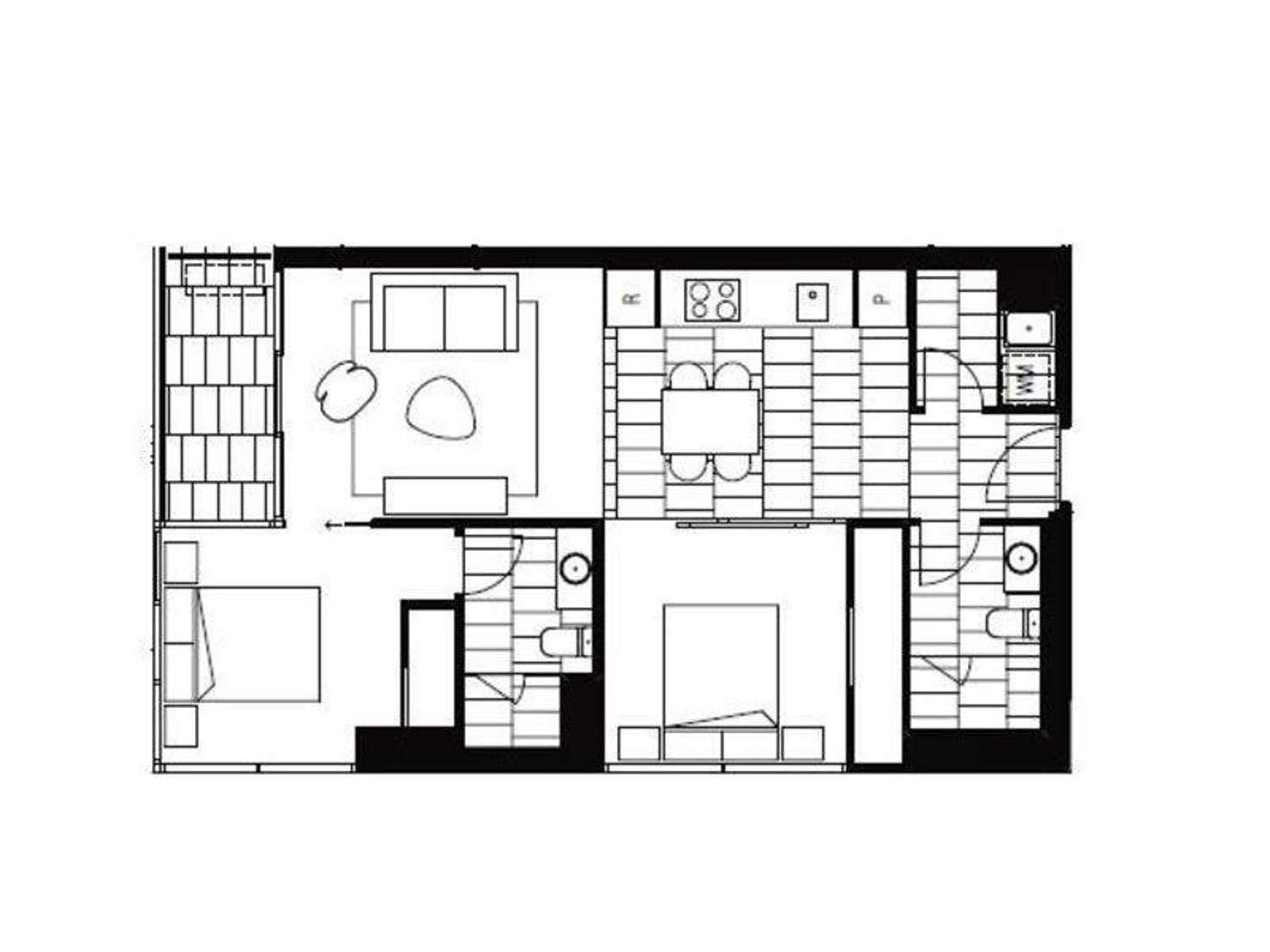 Floorplan of Homely apartment listing, 1802/120 A'Beckett Street, Melbourne VIC 3000