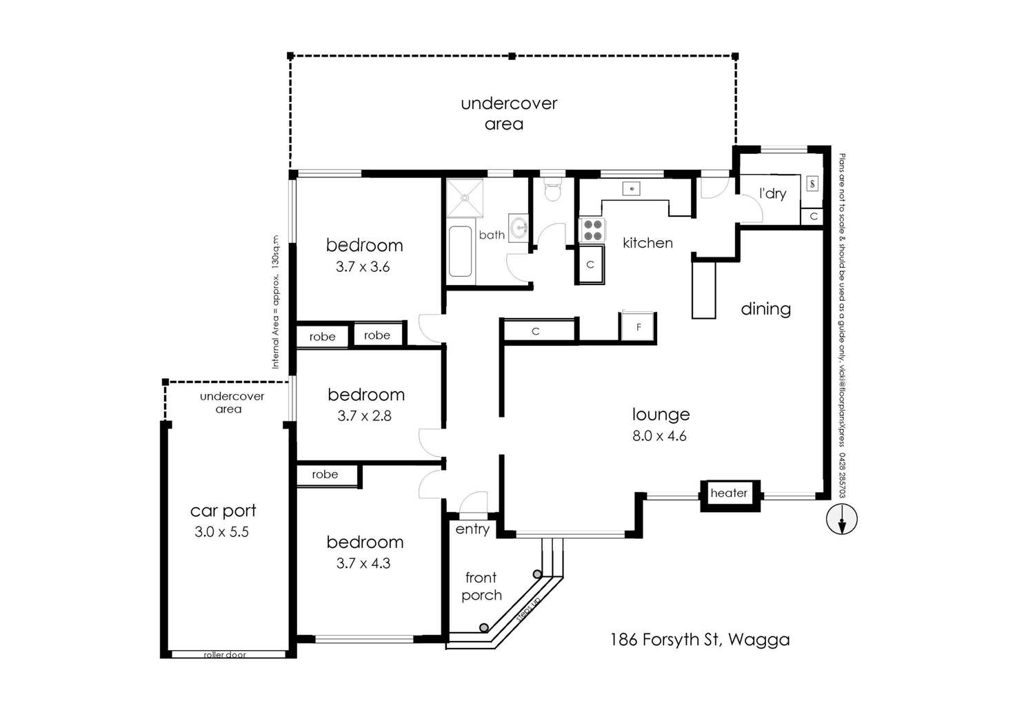 Floorplan of Homely house listing, 186 Forsyth Street, Wagga Wagga NSW 2650