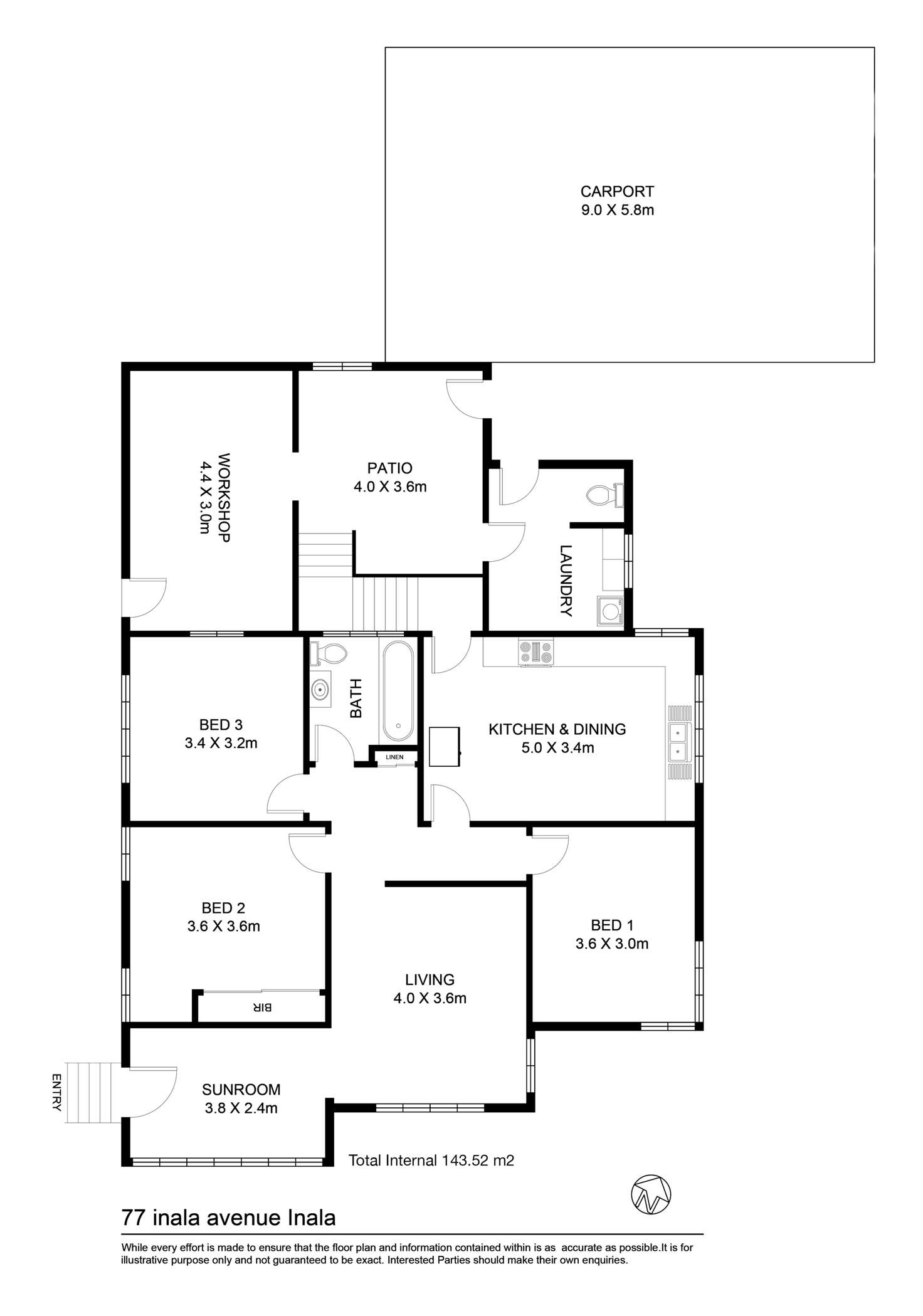 Floorplan of Homely house listing, 77 Inala Avenue, Inala QLD 4077