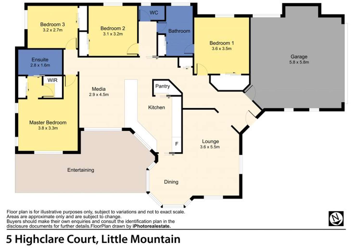 Floorplan of Homely house listing, 5 Highclare Crt, Little Mountain QLD 4551