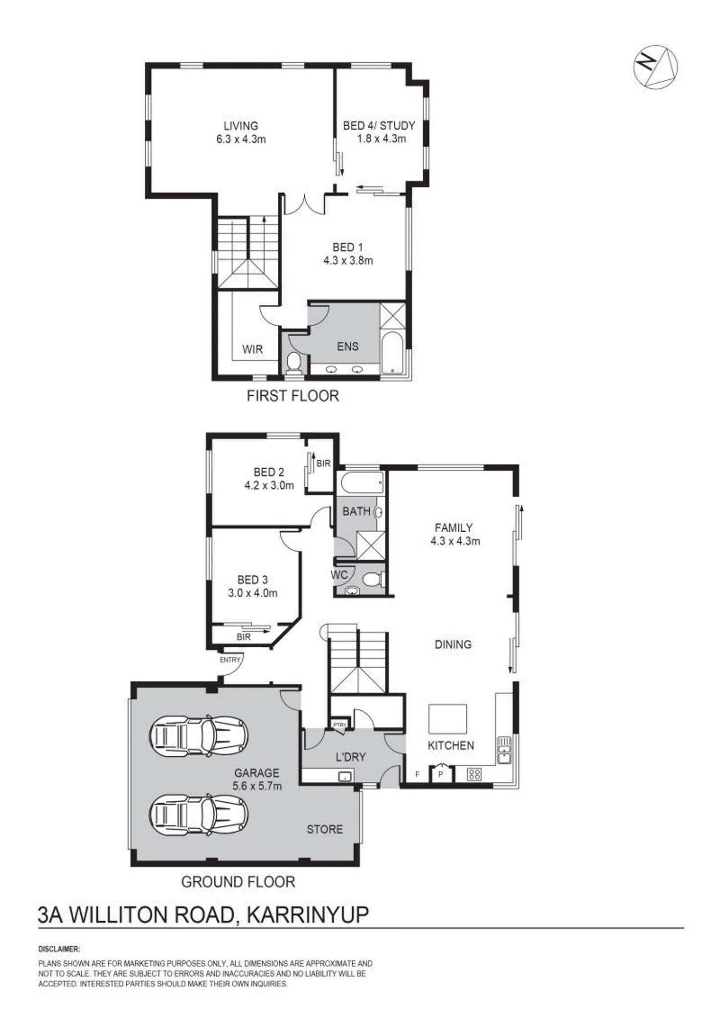 Floorplan of Homely house listing, 3a Williton Road, Karrinyup WA 6018