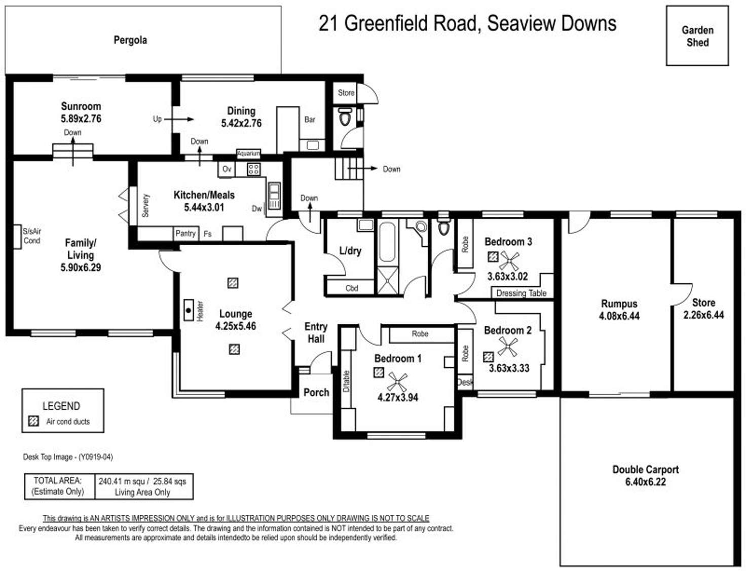 Floorplan of Homely house listing, 21 Greenfield Road, Seaview Downs SA 5049