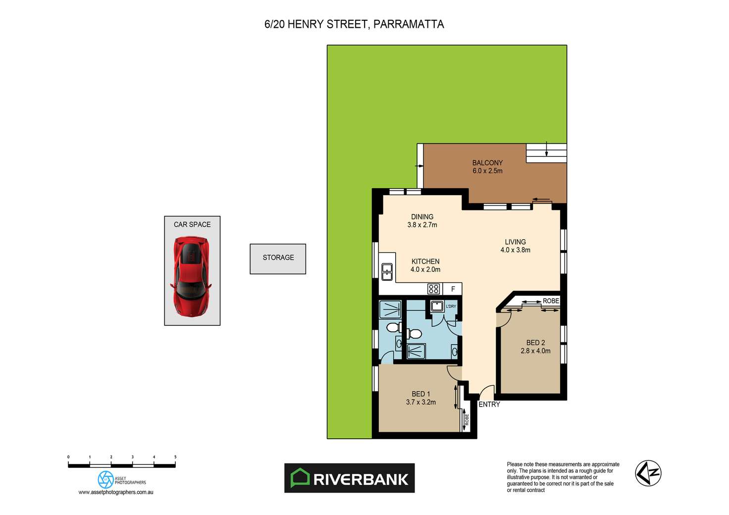 Floorplan of Homely apartment listing, 6/20 Henry Street, Parramatta NSW 2150