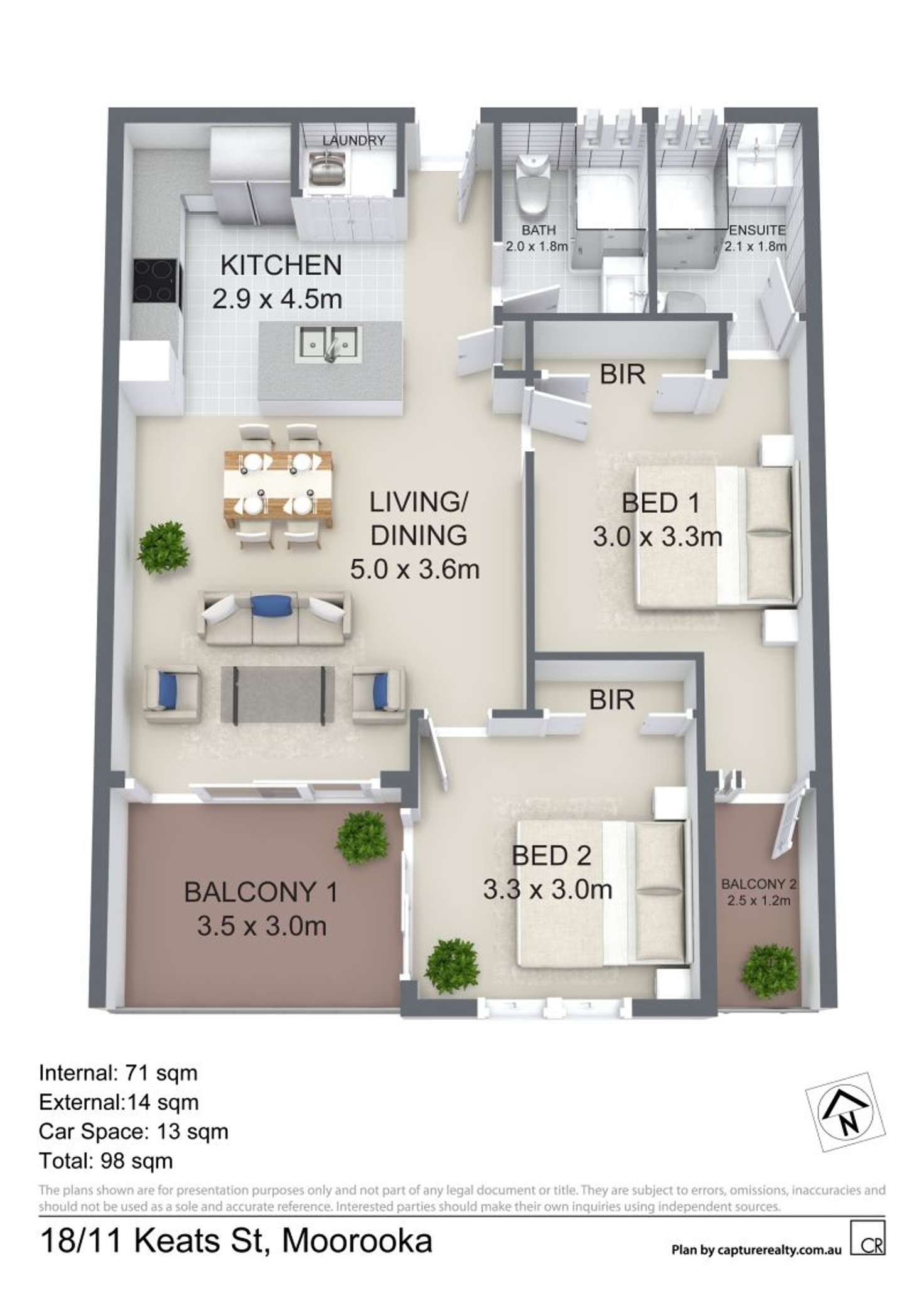 Floorplan of Homely unit listing, 18/11 Keats Street, Moorooka QLD 4105